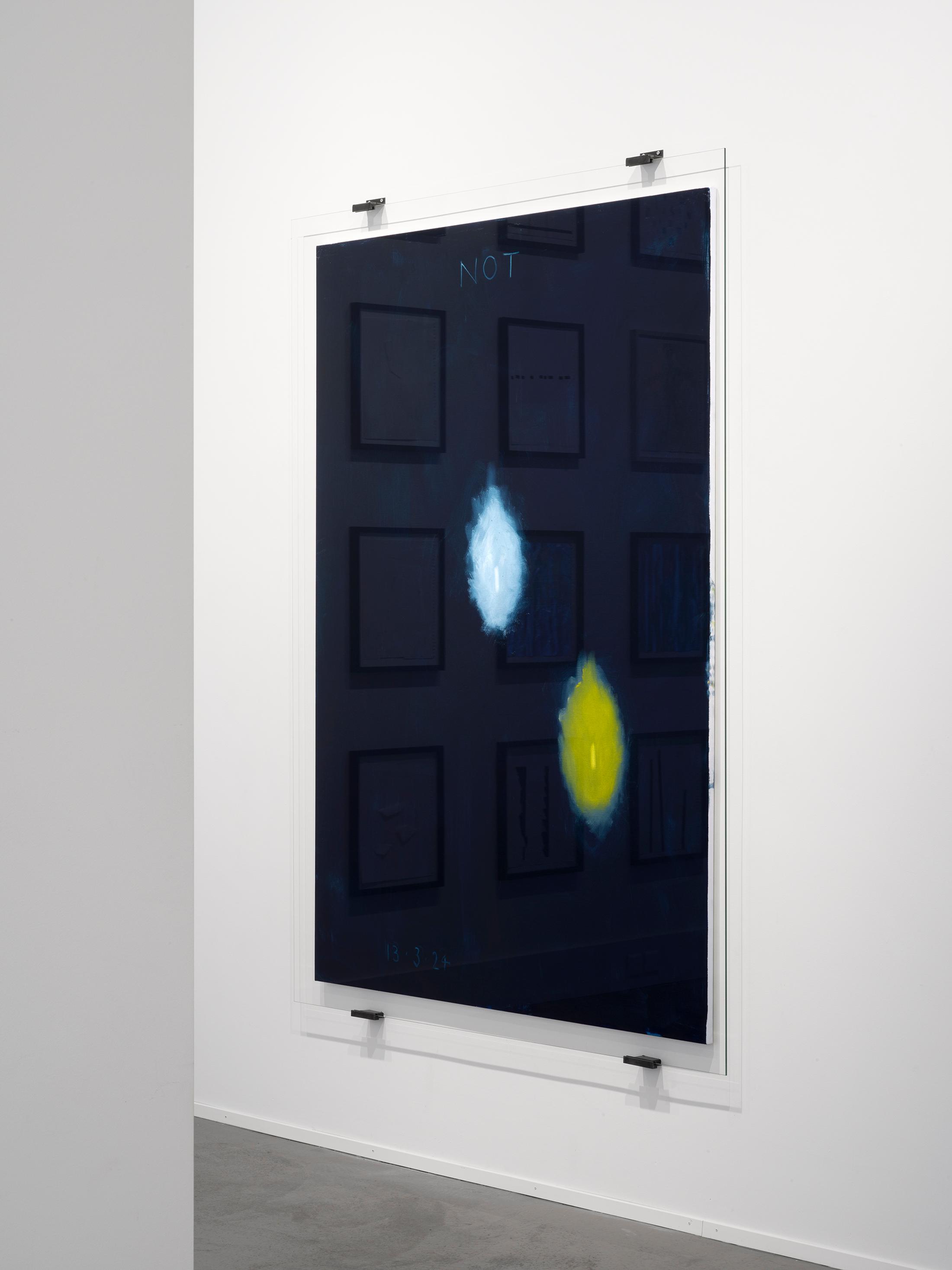 Exhibition View Solo Show Not Vital «Silence; view on Not Vital, 3 Self-portraits, 2023» at Galerie Tschudi, Zurich, 2024 / Photo: Cedric Mussano / Courtesy: The artist and Galerie Tschudi