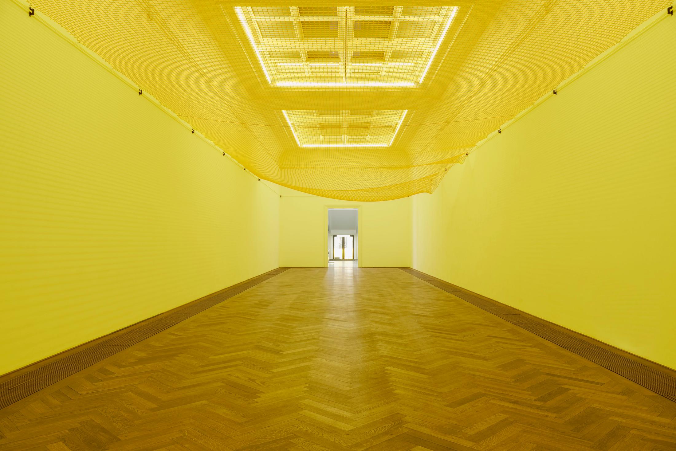 Exhibition View P. Staff Solo Show «In Ekstase; view on P. Staff, Afferent Nerves, 2023» at Kunsthalle Basel, Basel, 2023 / Photo: Philipp Hänger / Courtesy: the artist and Kunsthalle Basel