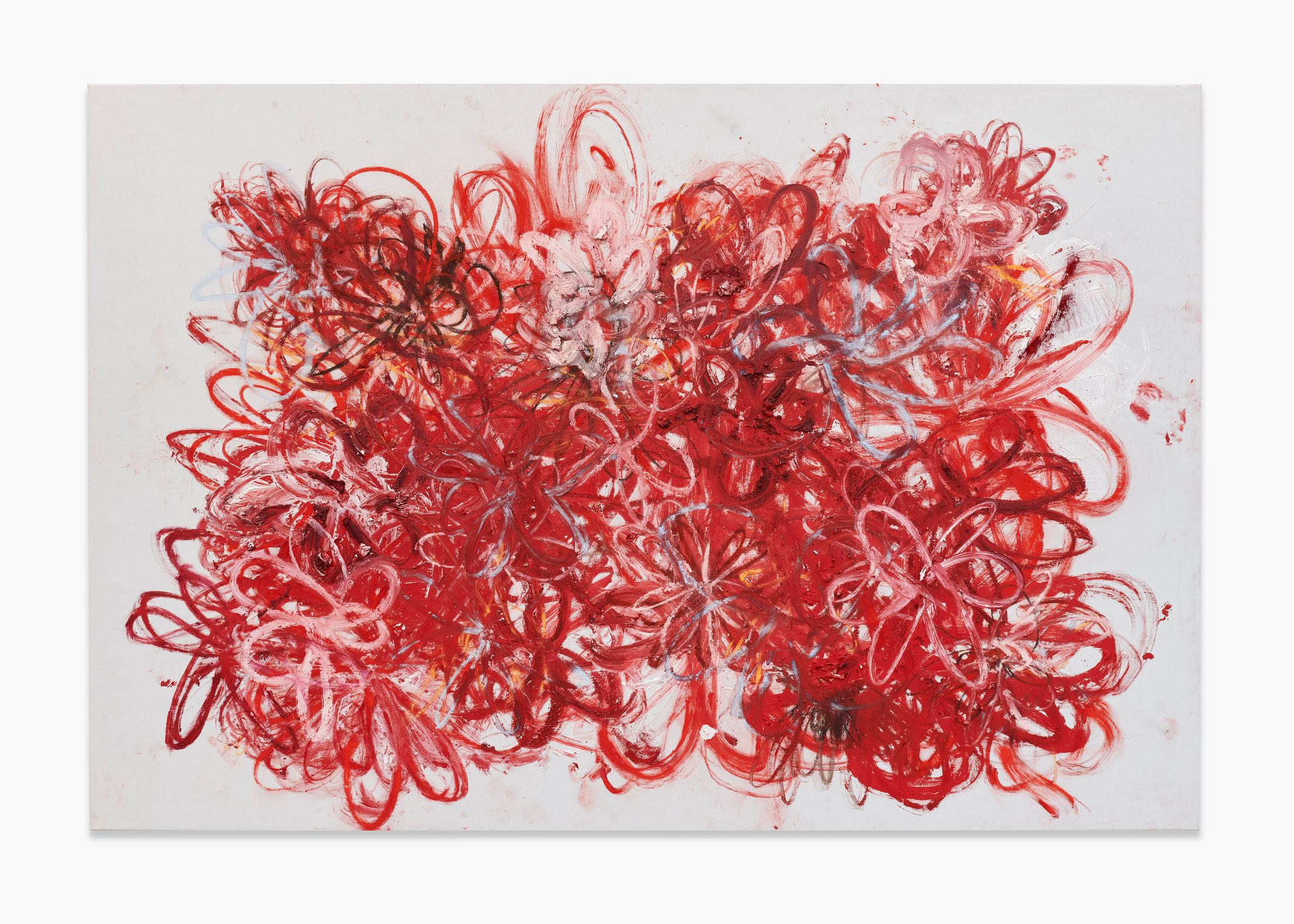 Exhibition View Group Show «Pacita Abad, Tosh Basco and Ser Serpas; view on Tosh Basco, Not yet titled, 2021» at Karma International, Zurich, 2024 / Photo: Flavio Karrer / Courtesy: the artist and Karma International