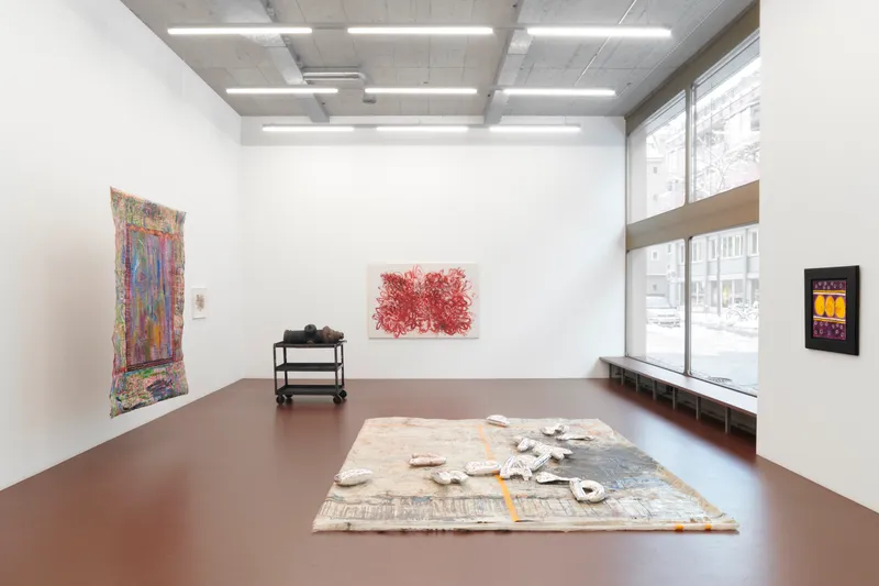 Exhibition View Group Show «Pacita Abad, Tosh Basco and Ser Serpas» at Karma International, Zurich, 2024 / Photo: Flavio Karrer / Courtesy: the artists and Karma International