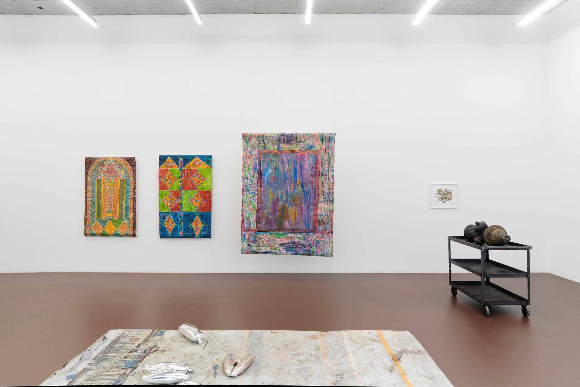 Exhibition View Group Show «Pacita Abad, Tosh Basco and Ser Serpas» at Karma International, Zurich, 2024 / Photo: Flavio Karrer / Courtesy: the artists and Karma International