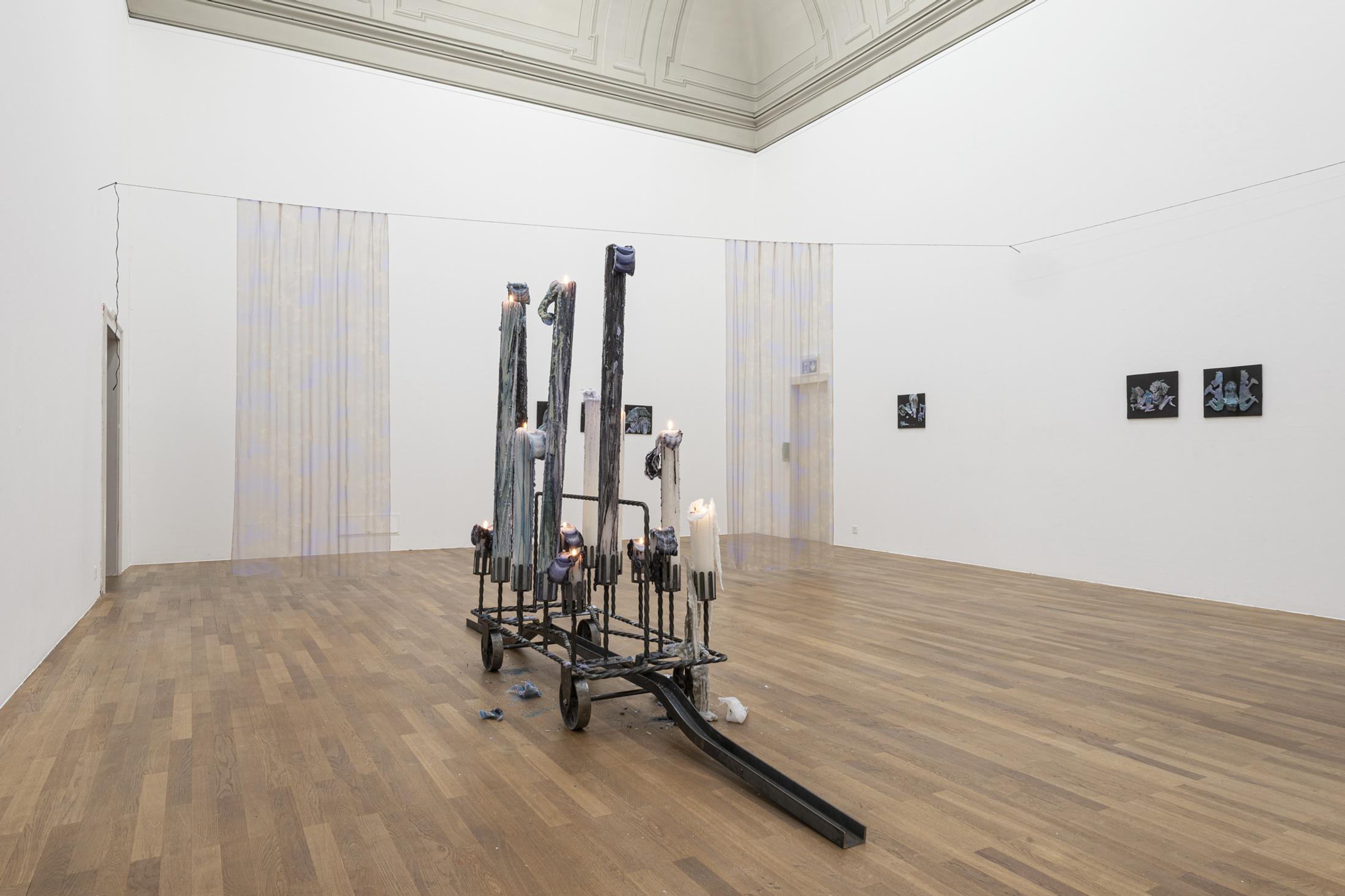 Exhibition View Solo Show «Pauline Curnier Jardin» at Kunsthalle Winterthur, Winterthur, 2023 / Photo: Christian Schwager / Courtesy: the artist, Kunsthalle Winterthur and ChertLüdde