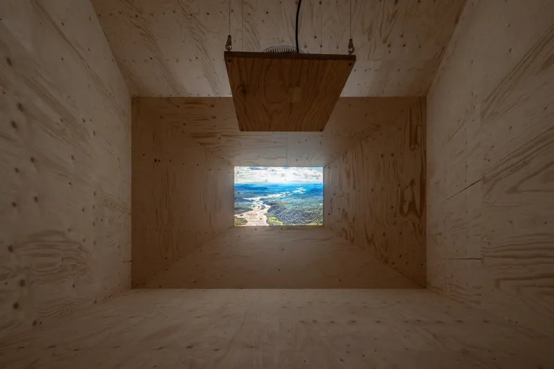 Exhibition View Solo Show Pauline Julier «A Single Universe; view on Pauline Julier, Le Malentendu paysager, 2017-2019, 80 Diapositive» at Aargauer Kunsthaus, Aarau, 2024 / Photo: ullmann.photography / Courtesy: The artist and Aargauer Kunsthaus