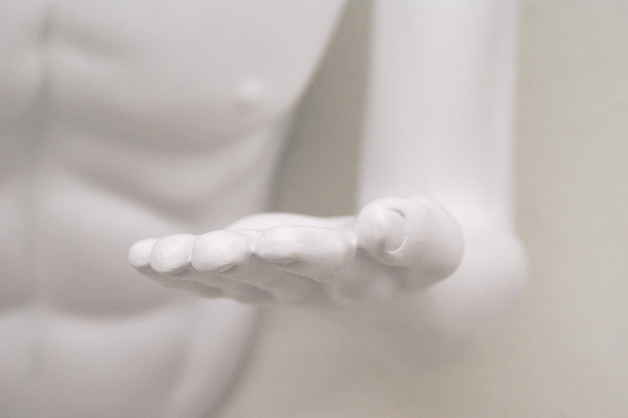 Exhibition View Group Show «Pirouettenschwindel; view on Karolin Braegger, Bringt nix, 2024, Acrylic on mannequin and board, Dimensions variable» at HAMLET, Zurich, 2024 / Photo: Leevi Toija / Courtesy: the artist and HAMLET