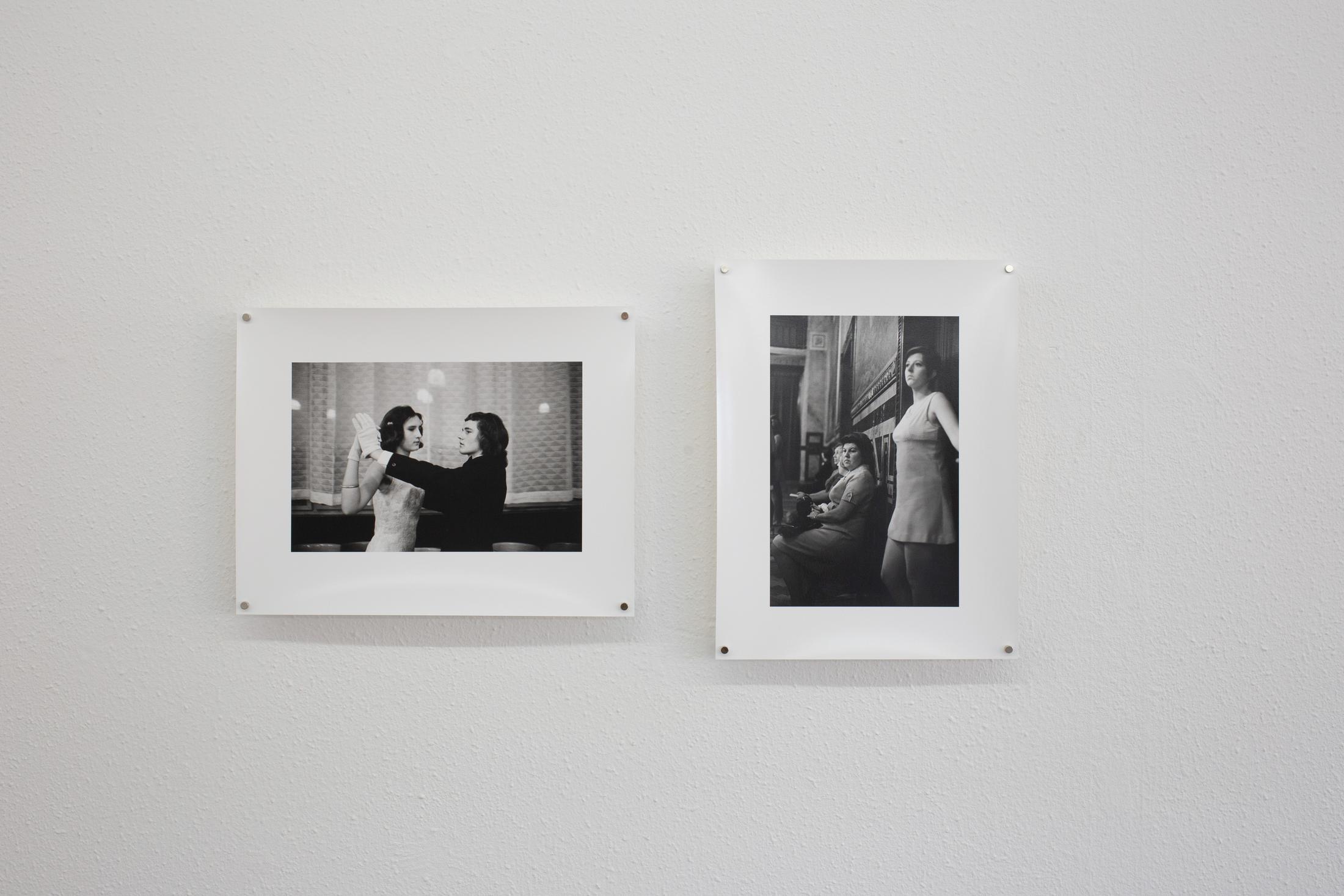 Exhibition View Group Show «Pirouettenschwindel; view on Iren Stehli, Tanzstunden Prag, 1974-1977, 41 x 30 cm» at HAMLET, Zurich, 2024 / Photo: Leevi Toija / Courtesy: the artist and HAMLET