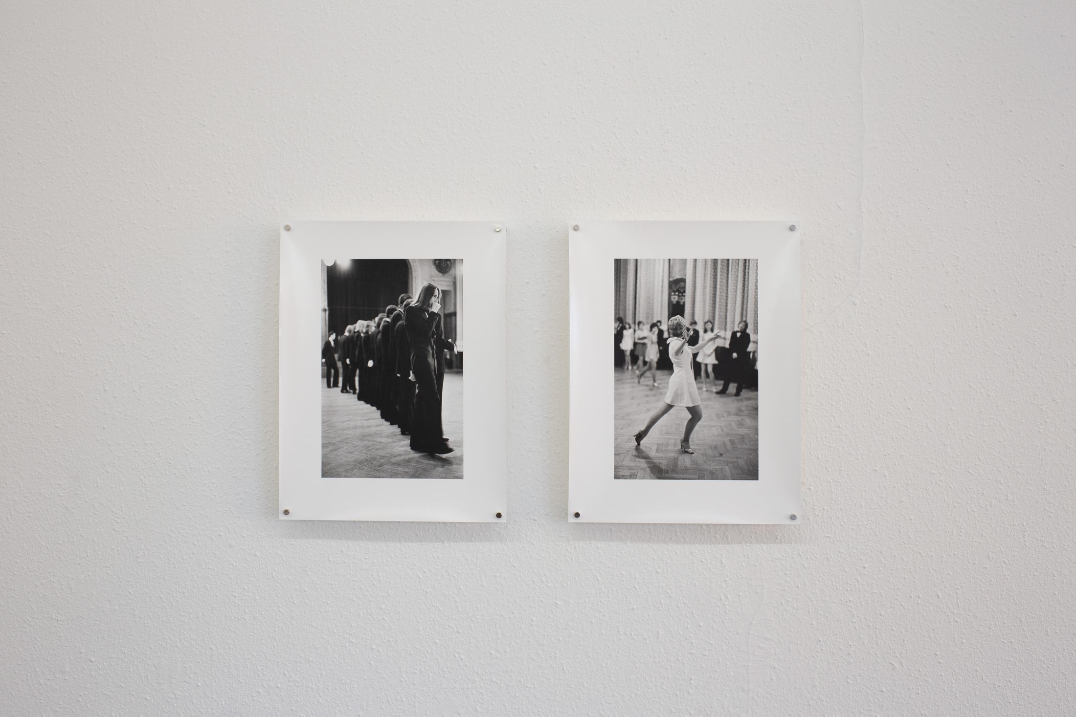 Exhibition View Group Show «Pirouettenschwindel; view on Iren Stehli, Tanzstunden Prag, 1974-1977, 41 x 30 cm» at HAMLET, Zurich, 2024 / Photo: Leevi Toija / Courtesy: the artist and HAMLET