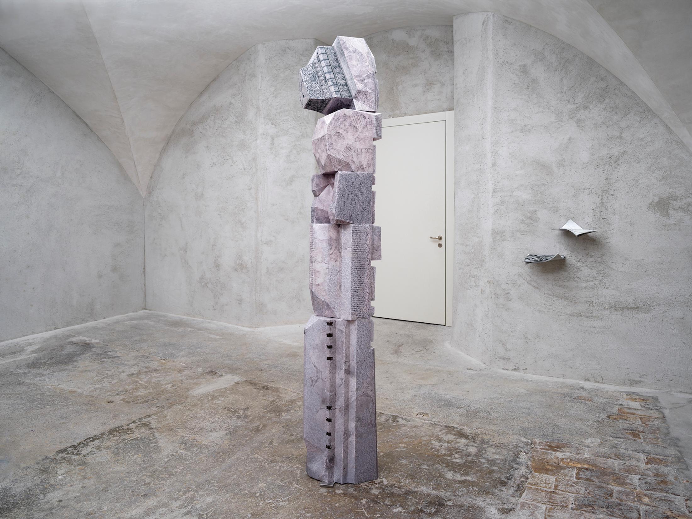 Exhibition View Ceylan Öztrük Solo Show «Pink Tabula Rasa; view on Ceylan Öztrük, Phantasm Manifesto: 5 Pieces, 2023» at Cabaret Voltaire, Zurich, 2023-2024 / Photo: Cedric Mussano / Courtesy: the artist and Cabaret Voltaire