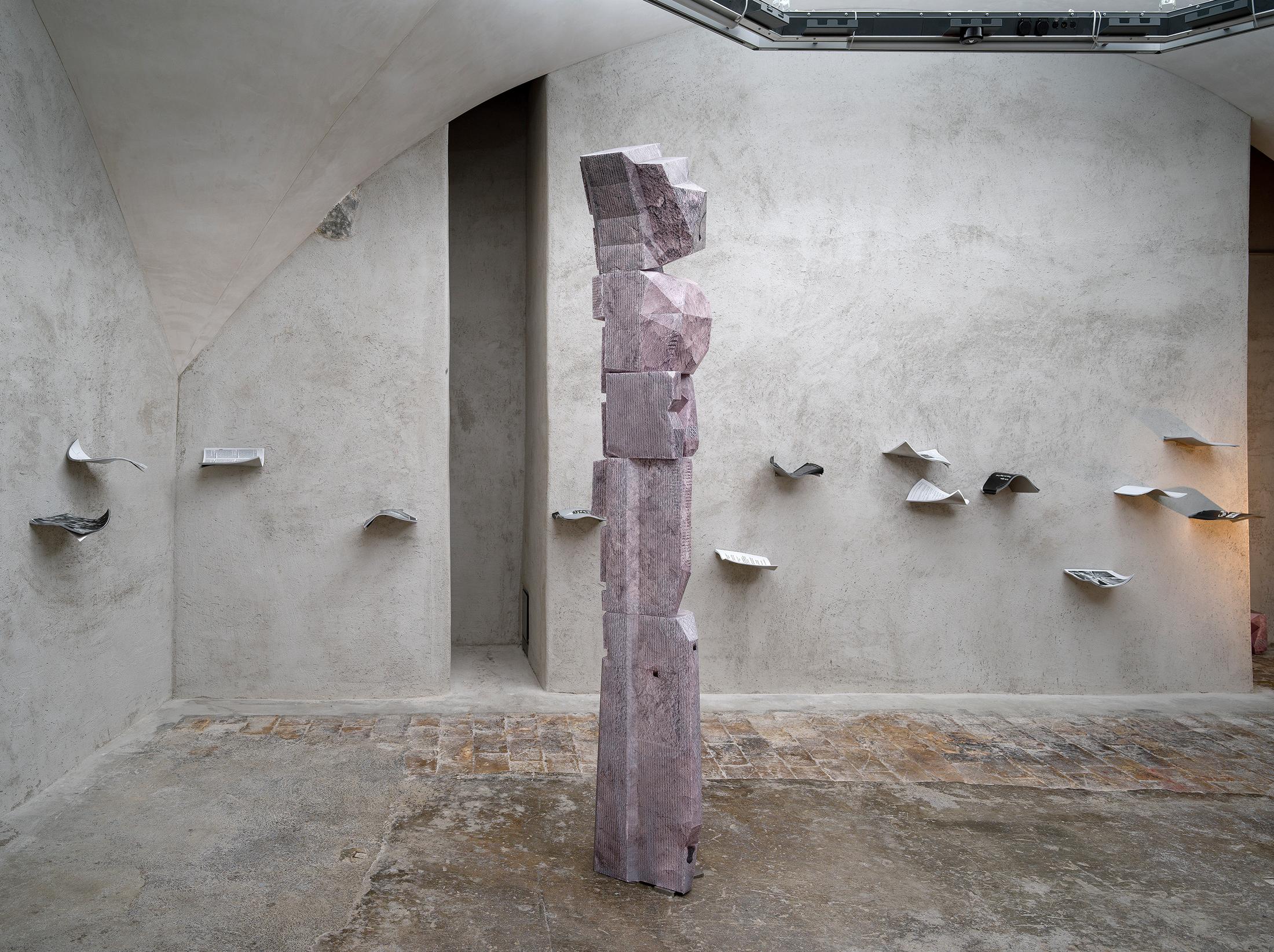 Exhibition View Ceylan Öztrük Solo Show «Pink Tabula Rasa» at Cabaret Voltaire, Zurich, 2023-2024 / Photo: Cedric Mussano / Courtesy: the artist and Cabaret Voltaire