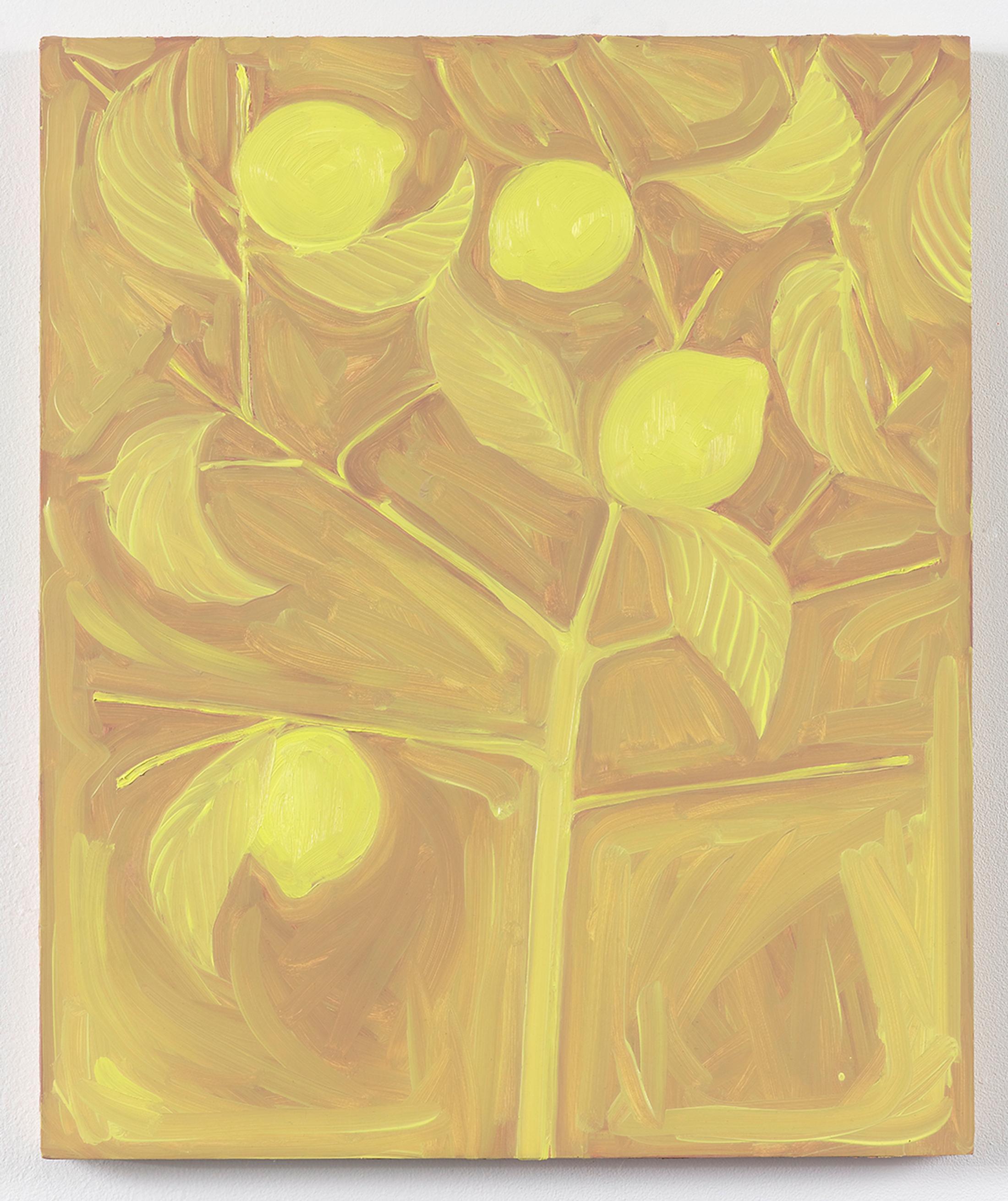 Exhibition View Group Show «QUAE EST IN NATURA ; view on Hugo Capron, Citronnier (XXVII), 2023, oil on canvas, 60 x 50 cm» at Galerie lange + pult, Zürich, 2024 / Photo: Felix Jungo / Courtesy: the artists and Galerie lange + pult