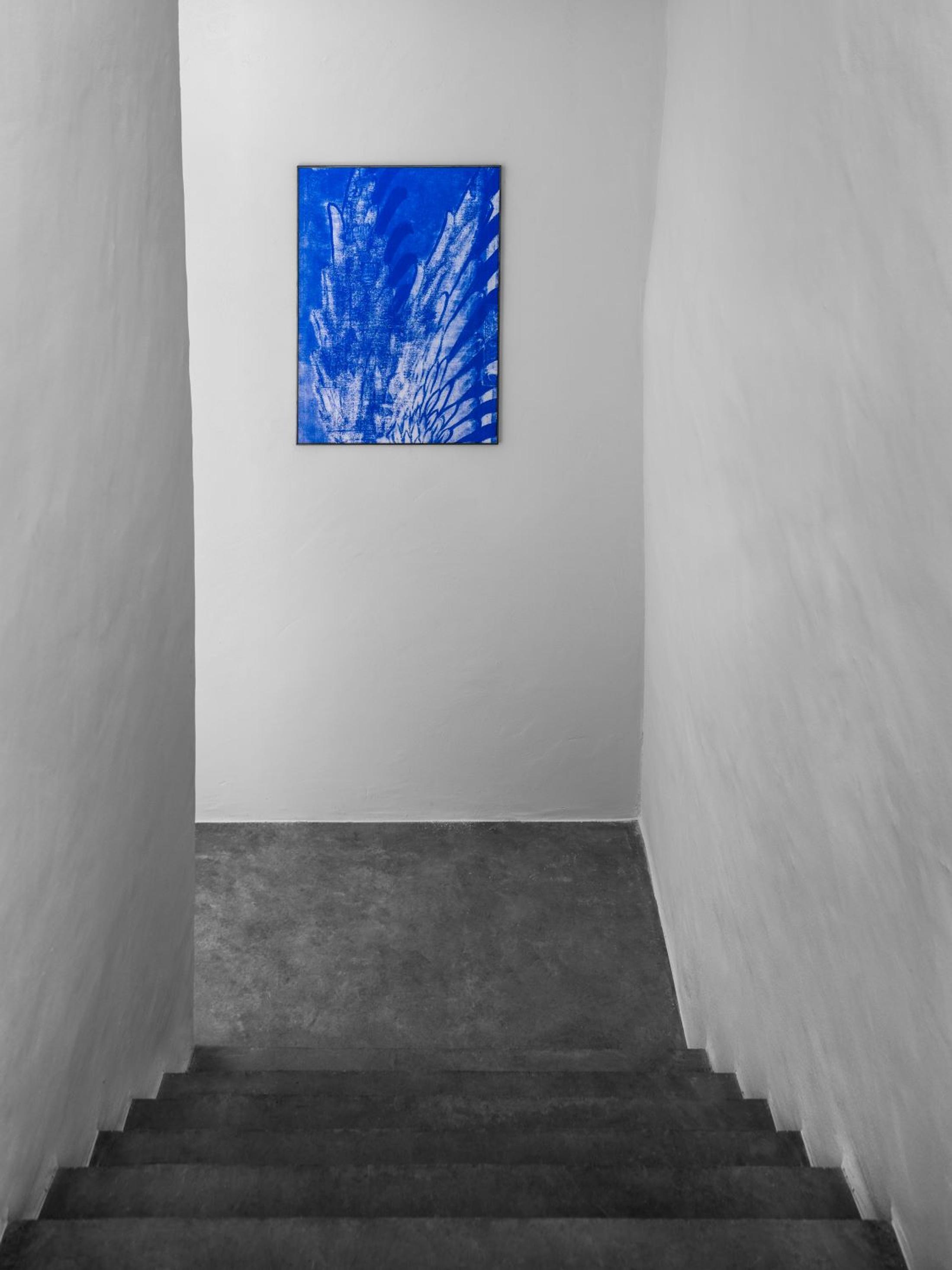 Exhibition View Solo Show Raphael Stucky «Troposonic; view on V, Silk Press (Basel) and Raphael Stucky, silkscreen on paper, ed. 1/7, 2024» at Musée d’art du Valais / Kunstmuseum Wallis, Sion, 2025 / Photo: Olivier Lovey / Courtesy: the artist and Musées cantonaux du Valais