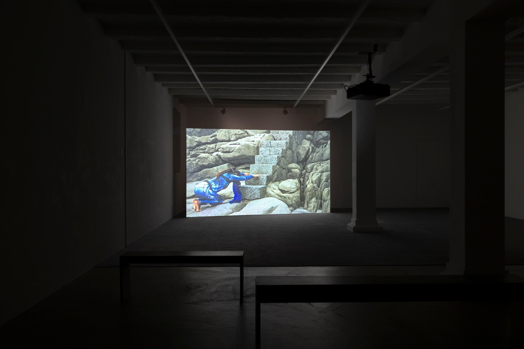 Exhibition View Group Show «(Re)connect ; view on Patricia Domínguez, Three Moons Below (Tres Lunas más Abajo), 2023-24» at Ausstellungsraum Klingetal, Basel, 2025 / Photo: Gina Folly /  Courtesy: the artists and Ausstellungsraum Klingental