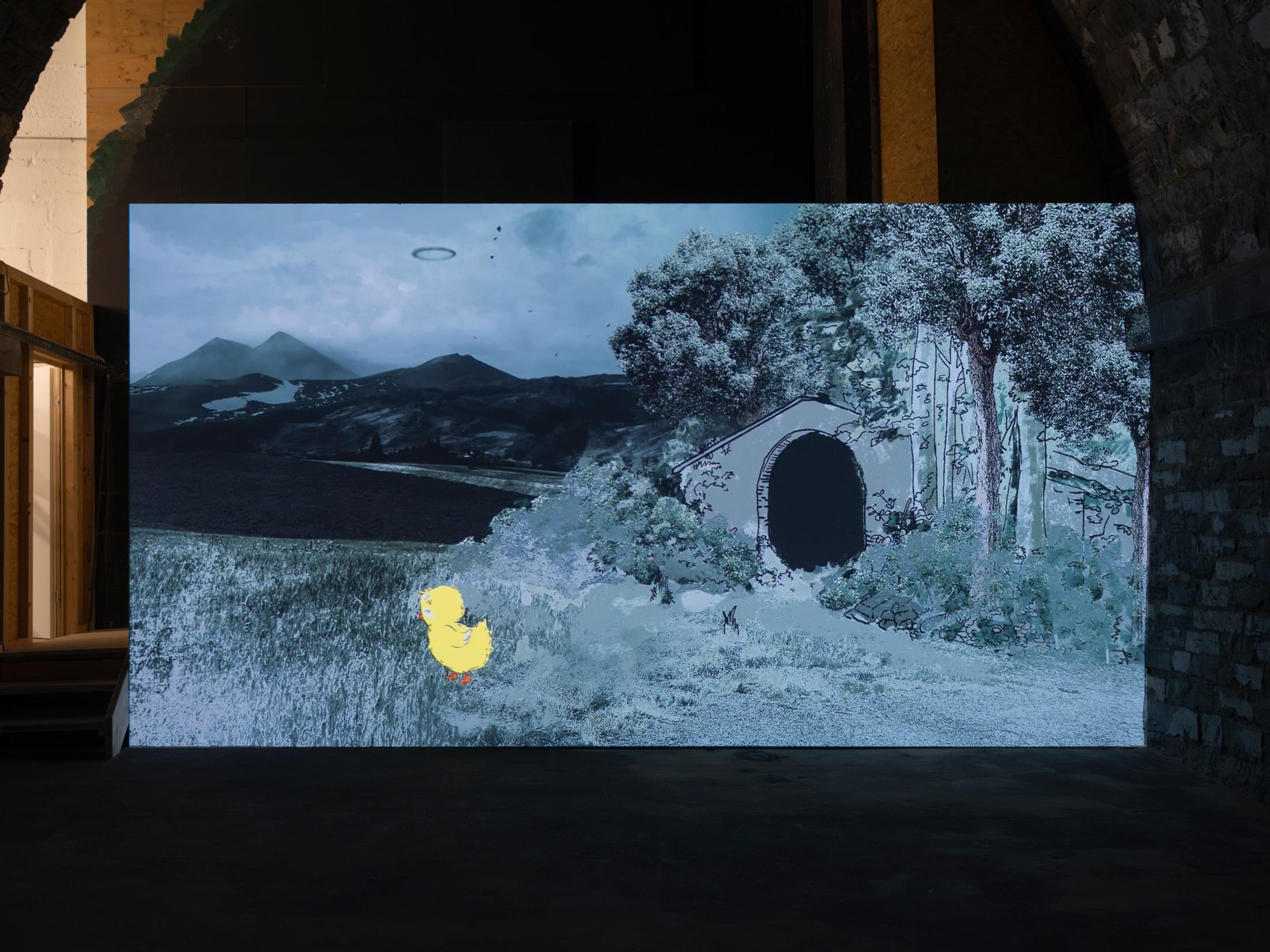 Exhibition View Solo Show RM «Two Actions United in a Frame» at Tunnel Tunnel, Lausanne, 2025 / Photo: Julien Gremaud / Courtesy: the artist and Tunnel Tunnel