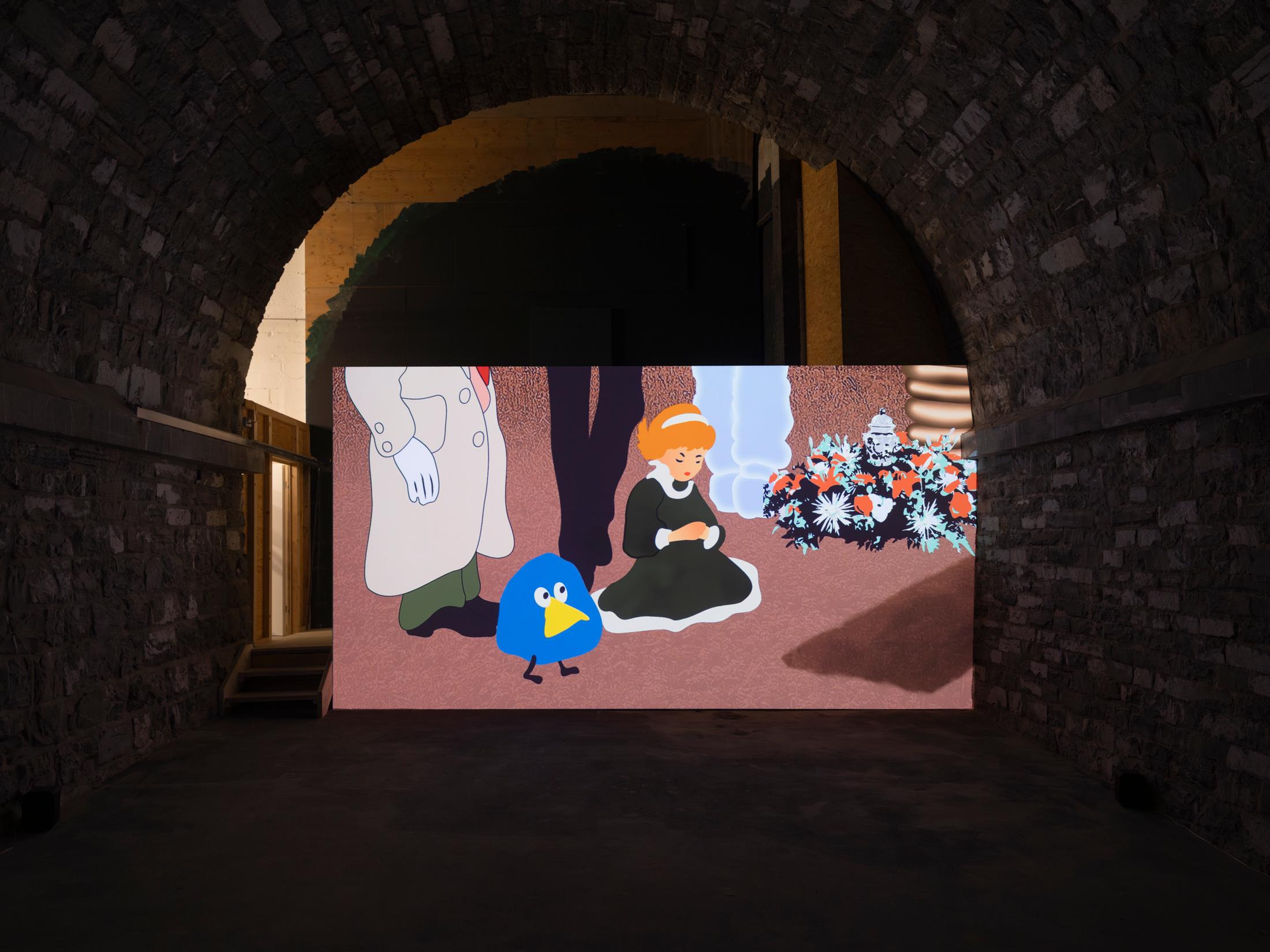 Exhibition View Solo Show RM «Two Actions United in a Frame» at Tunnel Tunnel, Lausanne, 2025 / Photo: Julien Gremaud / Courtesy: the artist and Tunnel Tunnel