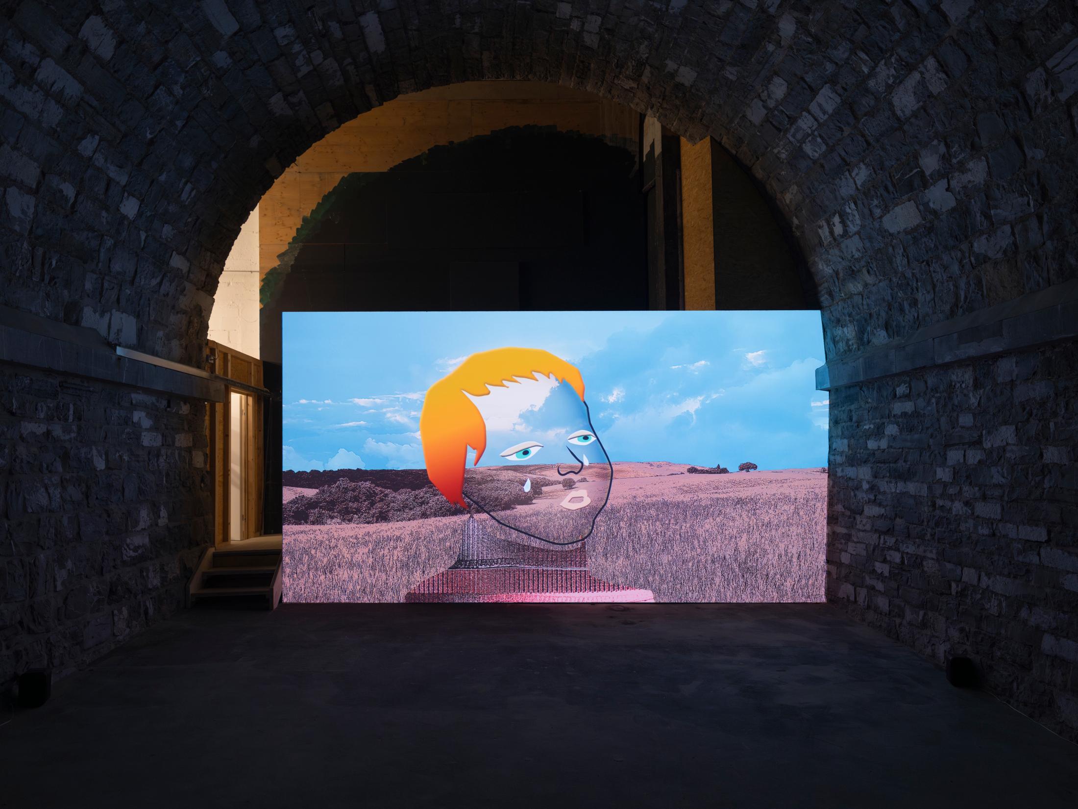 Exhibition View Solo Show RM «Two Actions United in a Frame» at Tunnel Tunnel, Lausanne, 2025 / Photo: Julien Gremaud / Courtesy: the artist and Tunnel Tunnel