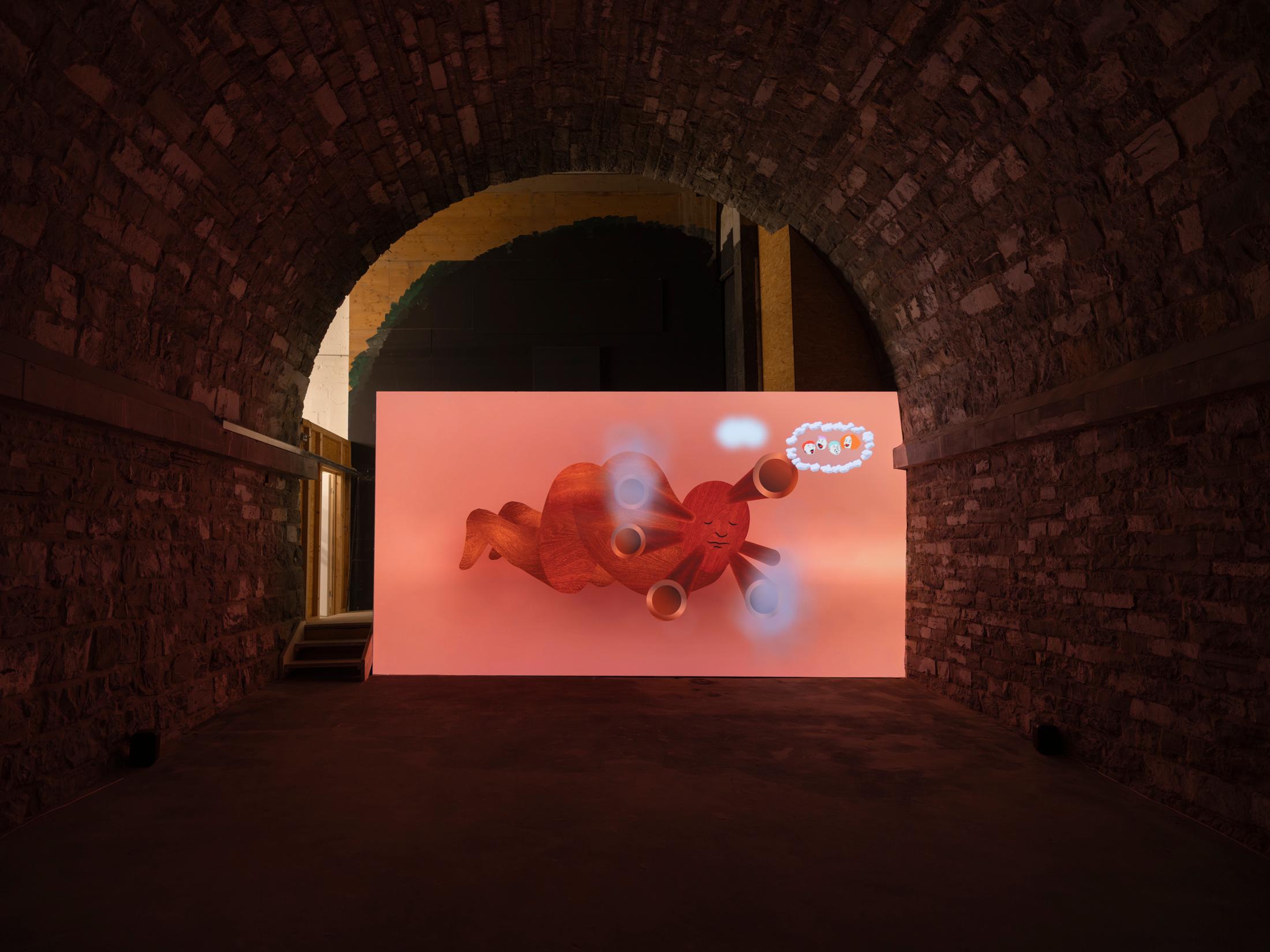 Exhibition View Solo Show RM «Two Actions United in a Frame» at Tunnel Tunnel, Lausanne, 2025 / Photo: Julien Gremaud / Courtesy: the artist and Tunnel Tunnel