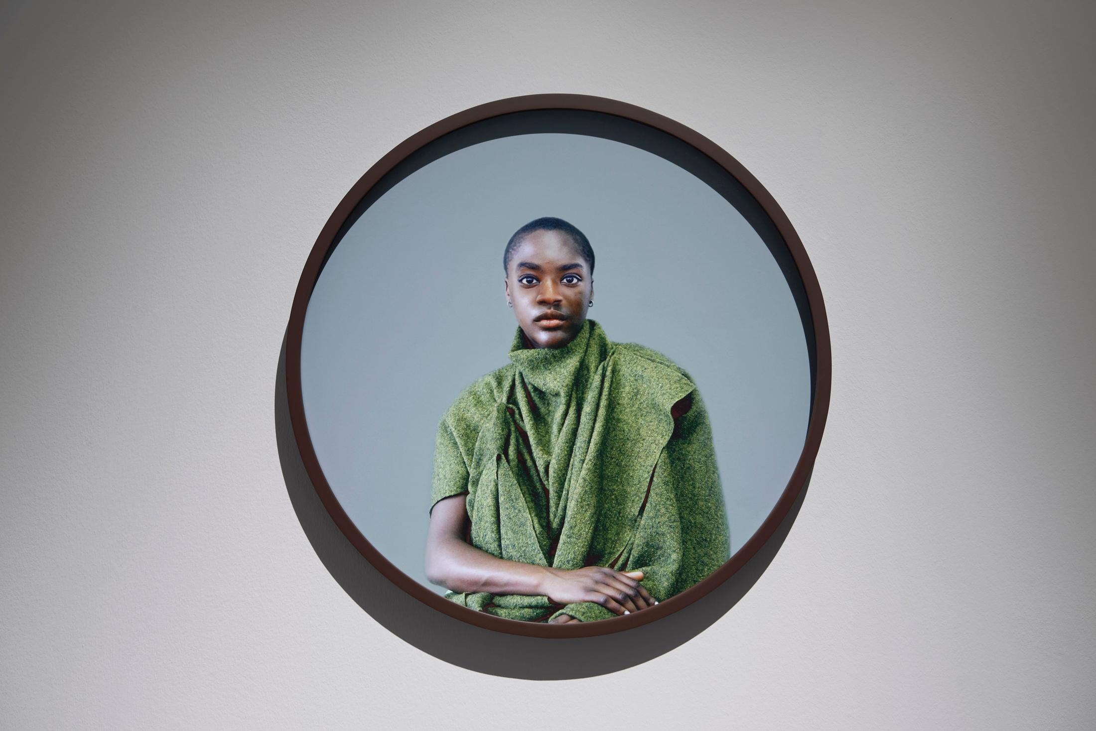 Exhibition View Solo Show Sandra Mujinga «Time as a Shield; view on Shared Breath (1–6)» at Kunsthalle Basel, 2024 / Photo: Philipp Hänger / Courtesy: The artist and Kunsthalle Basel