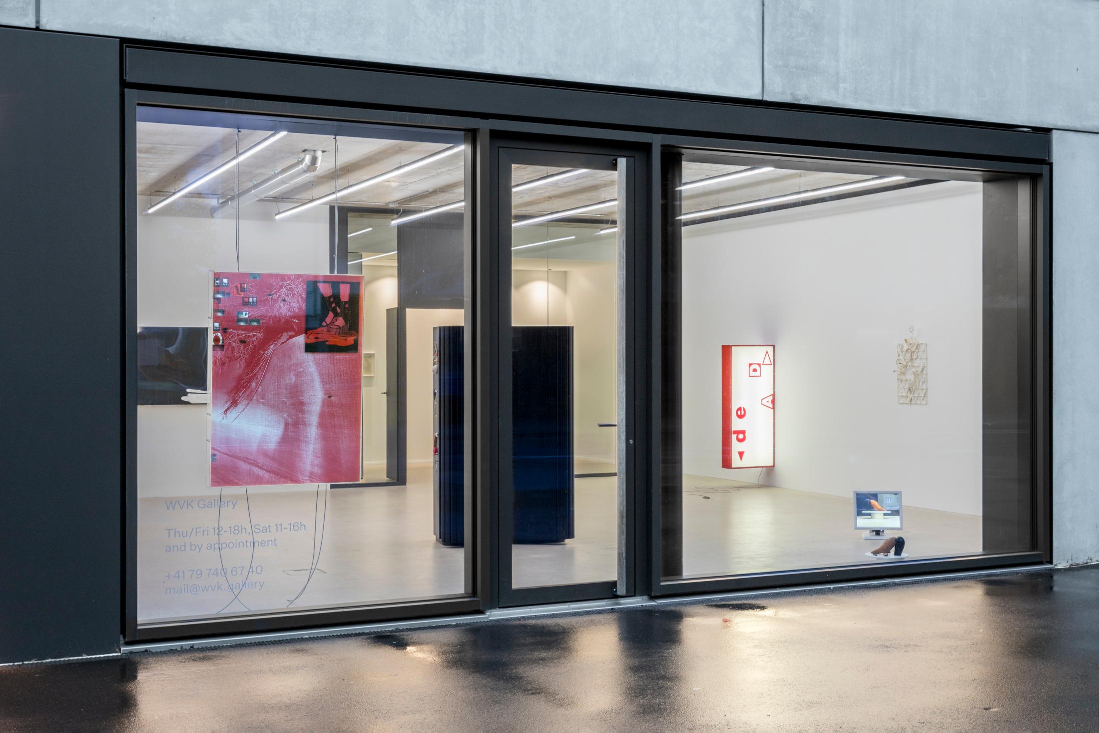 Exhibition View Group Show «Seriously, yes» at Windhager von Kaenel, Zug, Switzerland 2024 / Photo: Oliver Kümmerli / Courtesy: the artists and Windhager von Kaenel