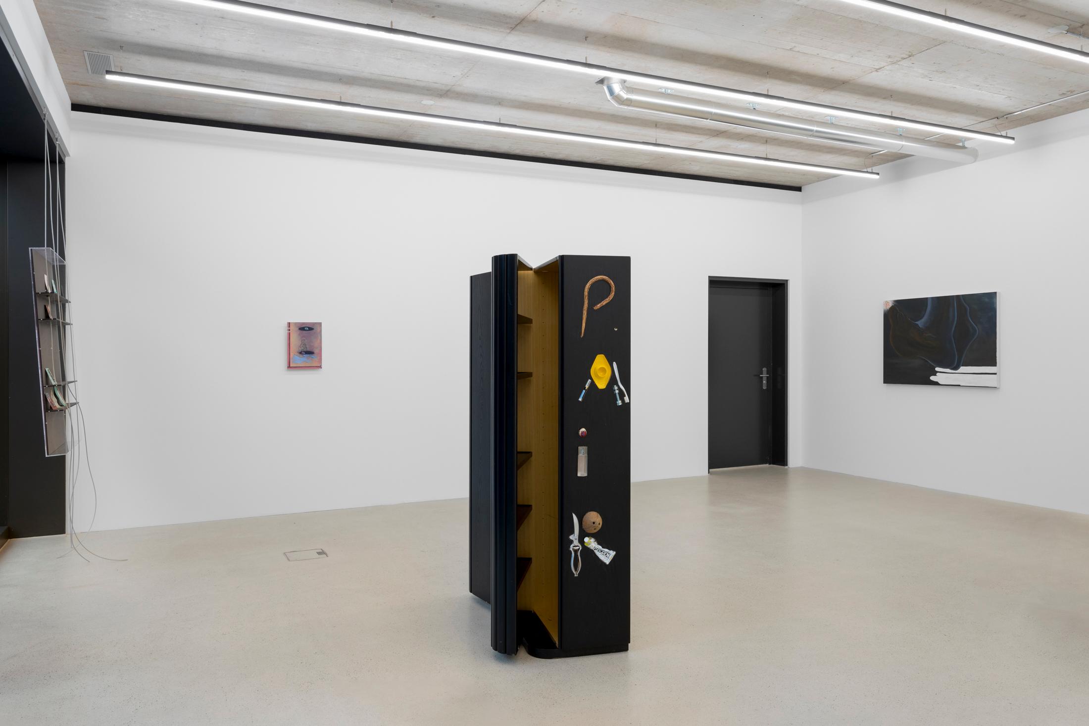 Exhibition View Group Show «Seriously, yes» at Windhager von Kaenel, Zug, Switzerland 2024 / Photo: Oliver Kümmerli / Courtesy: the artists and Windhager von Kaenel