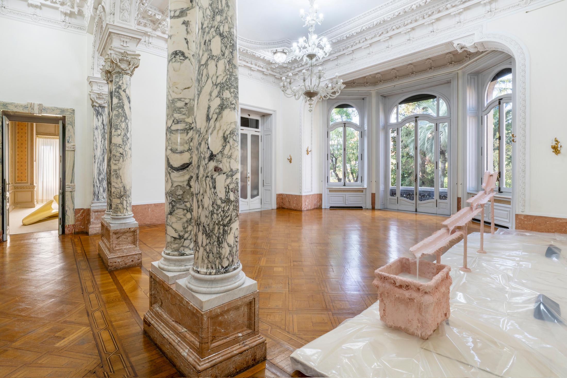Exhibition View Solo Show Shahryar Nashat «Blood Most Precious» at Istituto Svizzero, Rome, 2024 / Photo: Ela Bialkowska, OKNO studio / Courtesy: Gladstone Gallery and Sylvia Kouvali