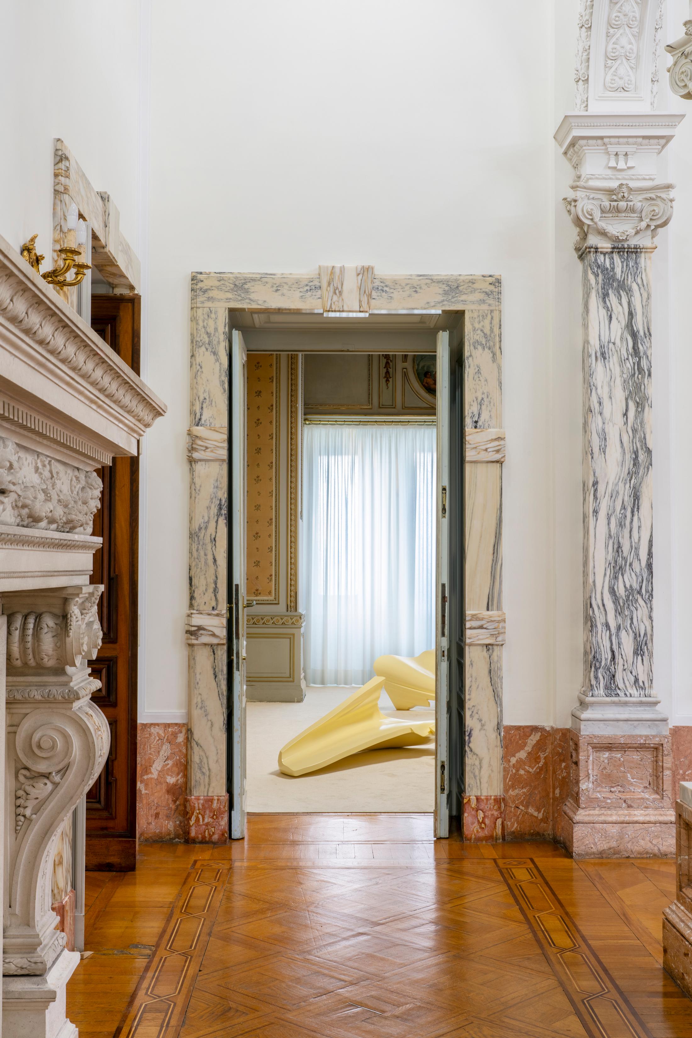 Exhibition View Solo Show Shahryar Nashat «Blood Most Precious» at Istituto Svizzero, Rome, 2024 / Photo: Ela Bialkowska, OKNO studio / Courtesy: Gladstone Gallery and Sylvia Kouvali