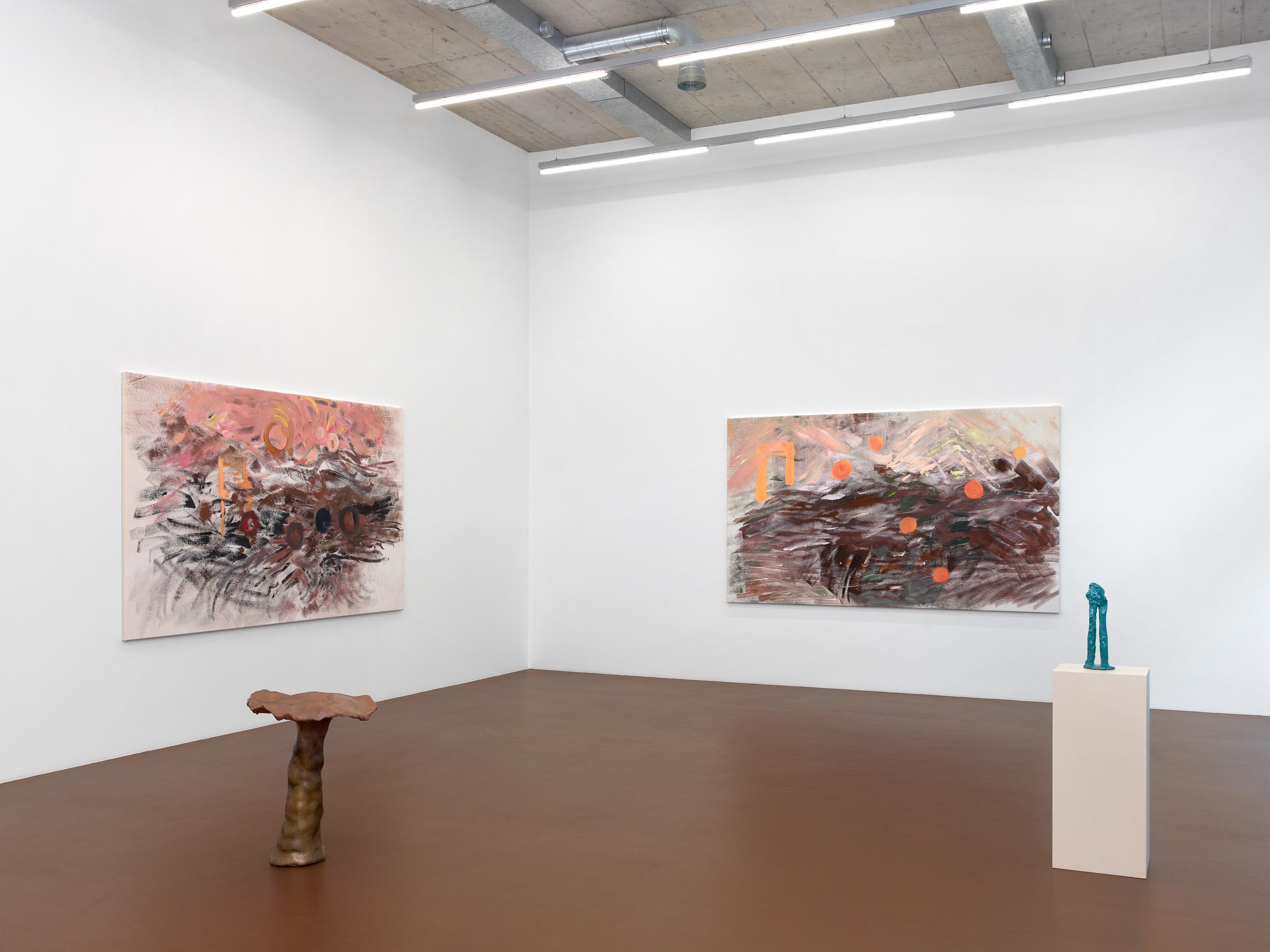 Exhibition View Solo Show Simone Fattal «Sitter» at Karma International, Zurich, 2024 / Photo: Annik Wetter / Courtesy: The artist and Karma International