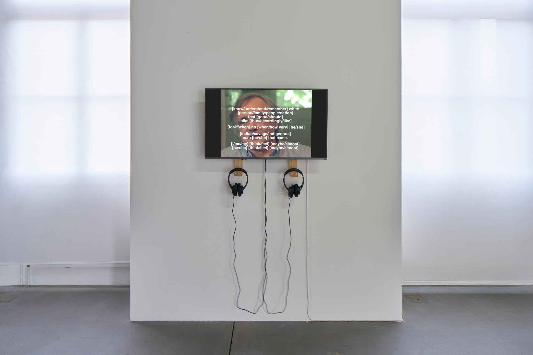 Exhibition View Solo Show Sky Hopinka «Our Ailing Senses» at Kunsthalle Friart, Fribourg, 2024 / Photo: Guillaume Python / Courtesy: The artist and Kunsthalle Friart