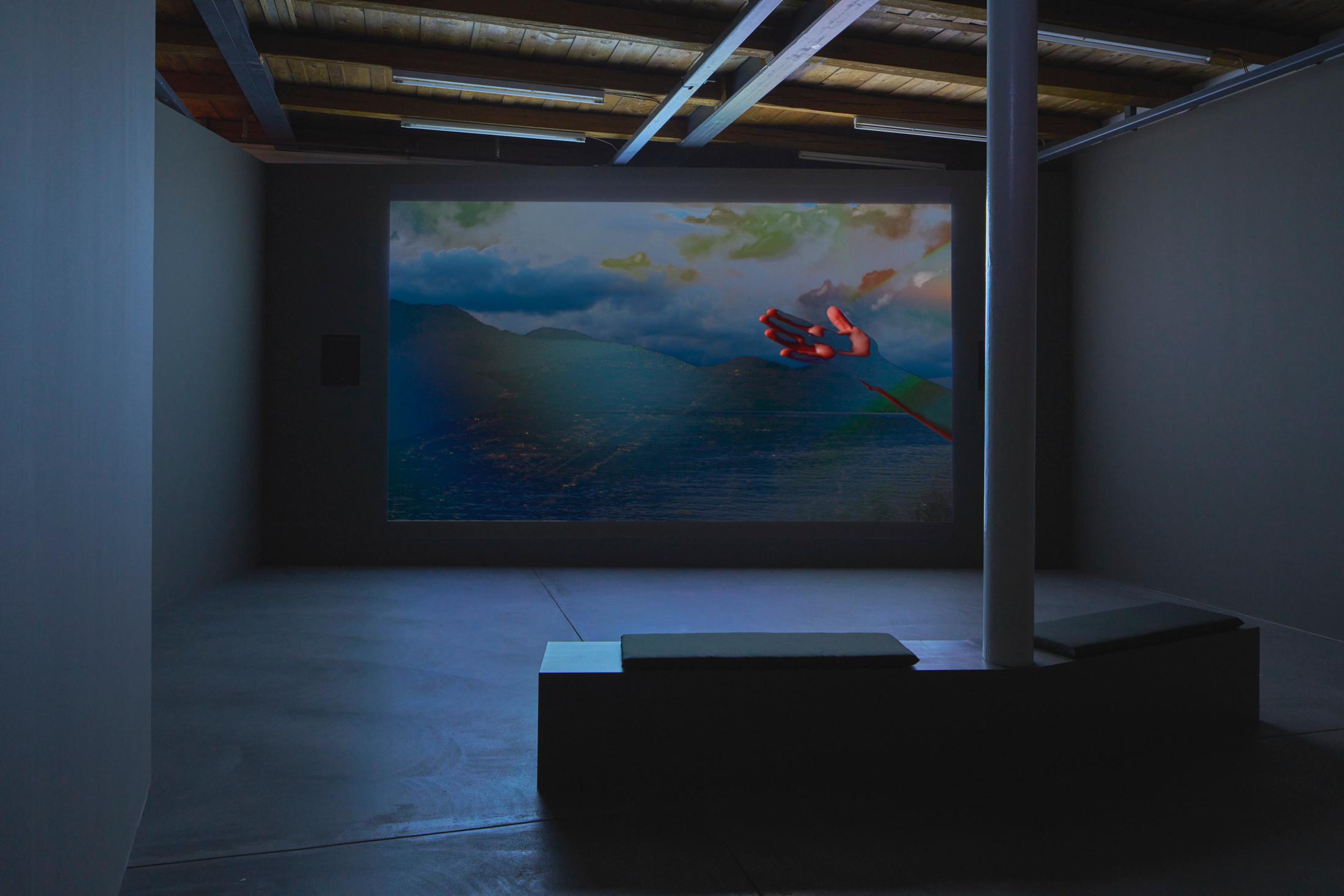 Exhibition View Solo Show Sky Hopinka «Our Ailing Senses» at Kunsthalle Friart, Fribourg, 2024 / Photo: Guillaume Python / Courtesy: The artist and Kunsthalle Friart