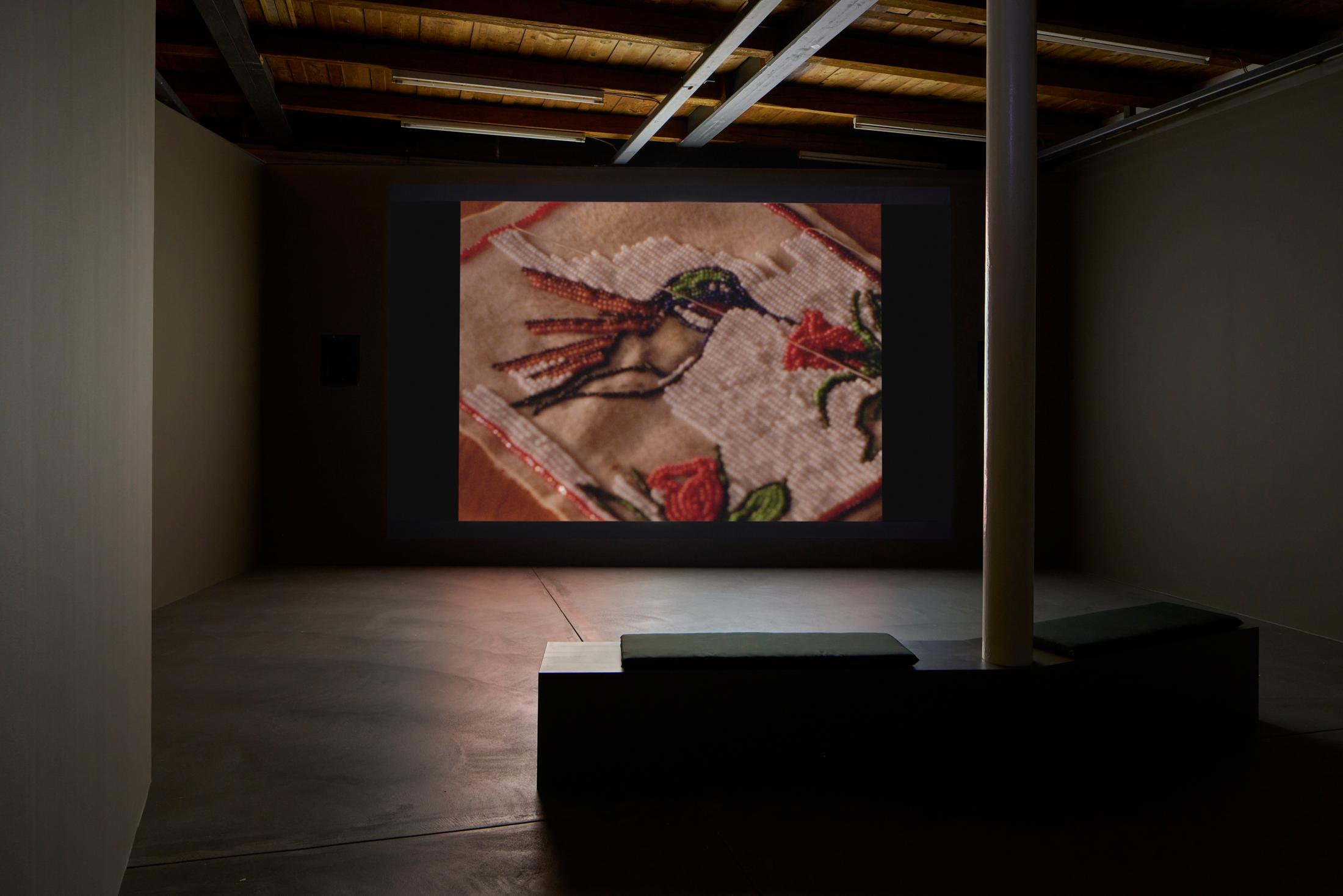 Exhibition View Solo Show Sky Hopinka «Our Ailing Senses» at Kunsthalle Friart, Fribourg, 2024 / Photo: Guillaume Python / Courtesy: The artist and Kunsthalle Friart