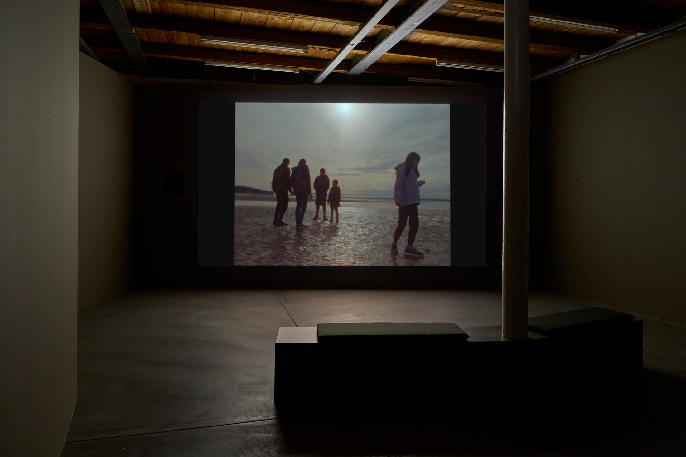 Exhibition View Solo Show Sky Hopinka «Our Ailing Senses» at Kunsthalle Friart, Fribourg, 2024 / Photo: Guillaume Python / Courtesy: The artist and Kunsthalle Friart