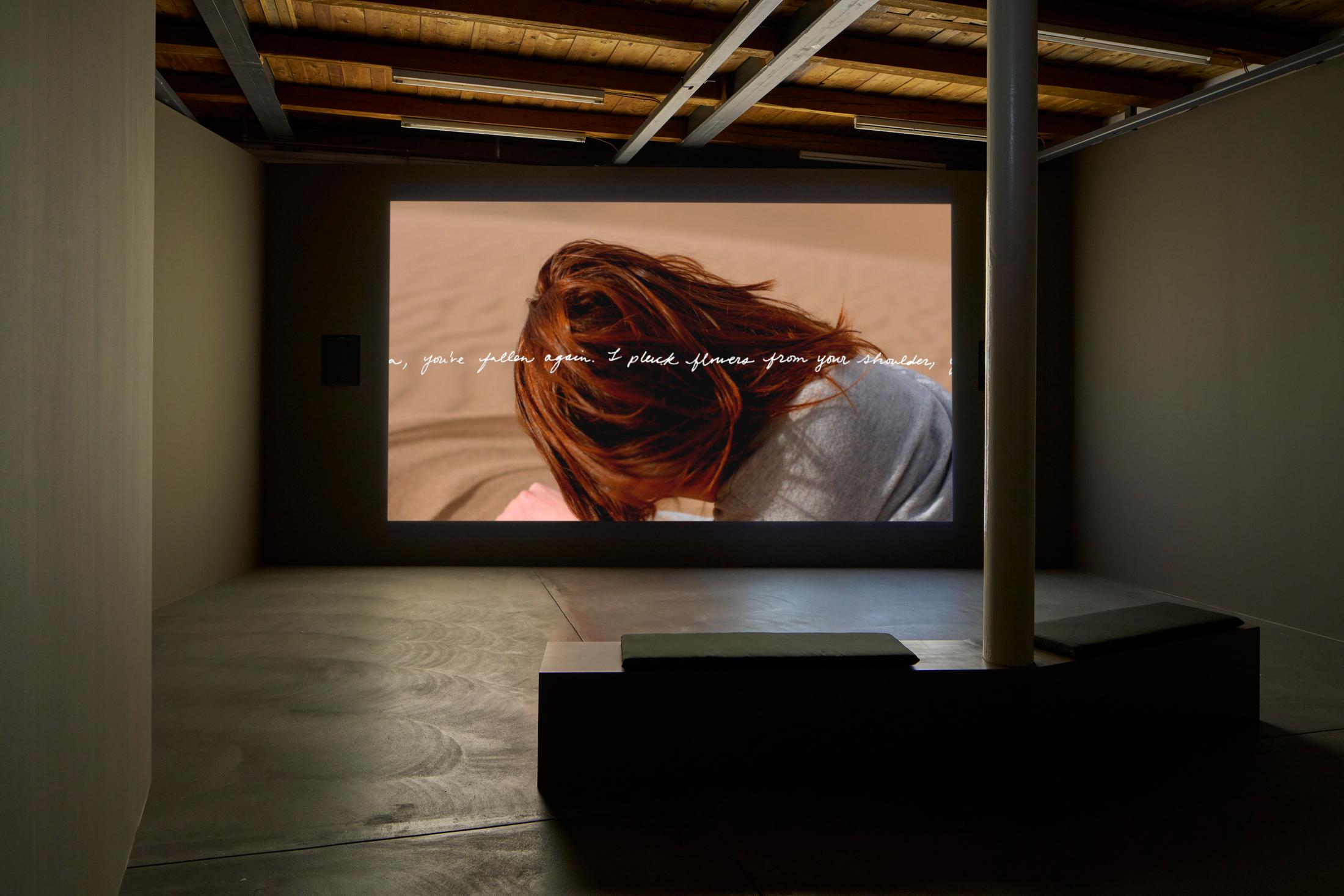 Exhibition View Solo Show Sky Hopinka «Our Ailing Senses» at Kunsthalle Friart, Fribourg, 2024 / Photo: Guillaume Python / Courtesy: The artist and Kunsthalle Friart