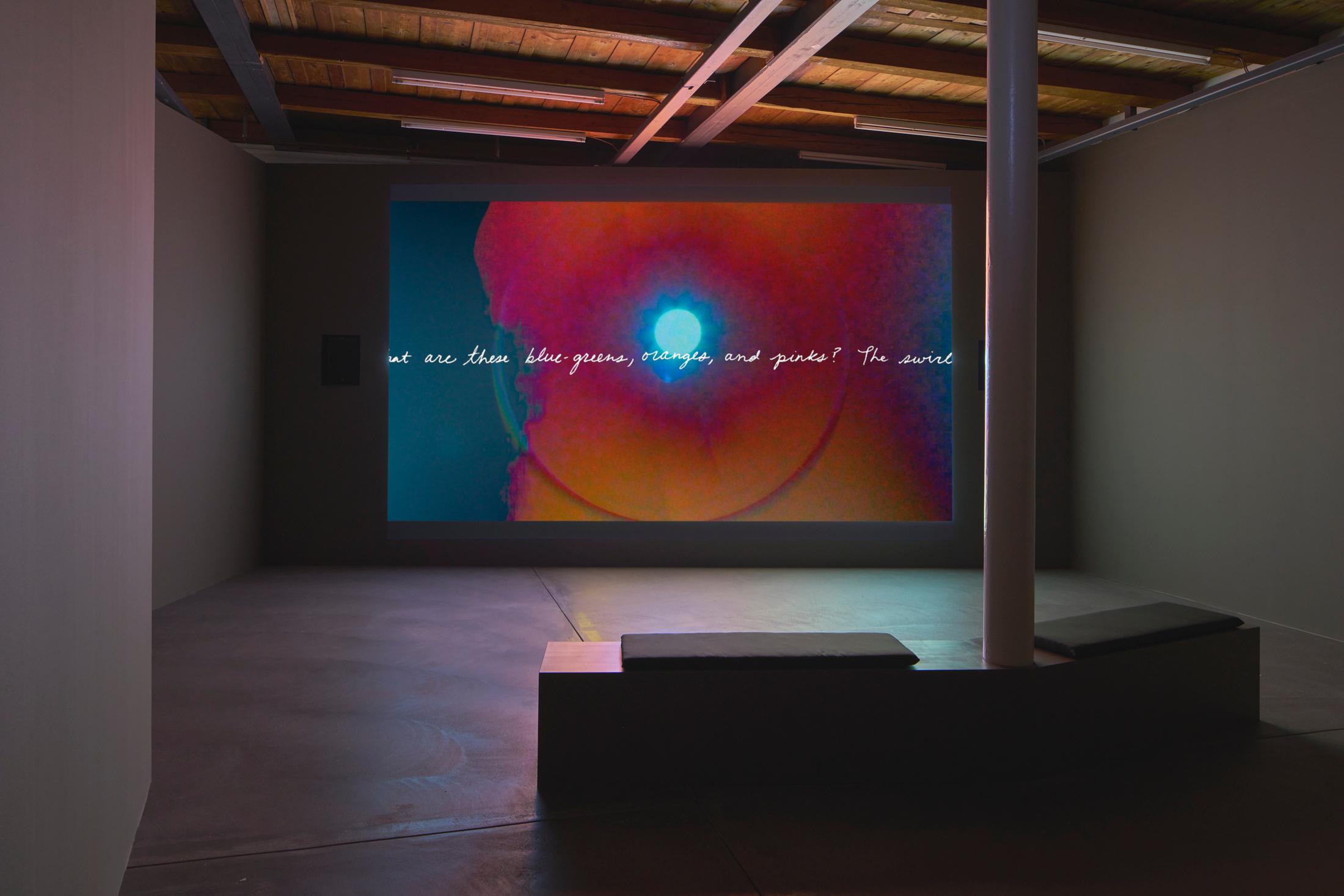 Exhibition View Solo Show Sky Hopinka «Our Ailing Senses» at Kunsthalle Friart, Fribourg, 2024 / Photo: Guillaume Python / Courtesy: The artist and Kunsthalle Friart