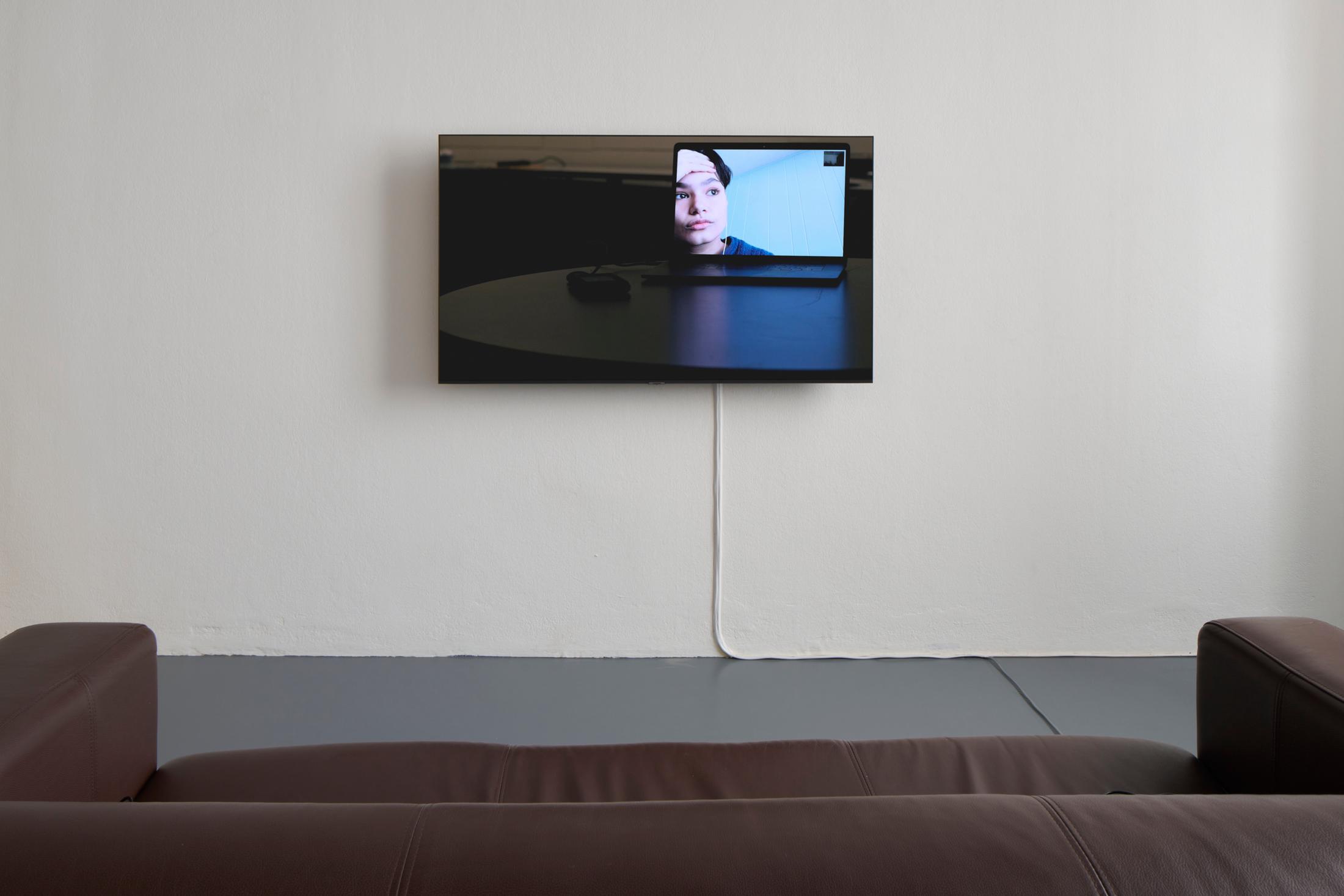 Exhibition View Solo Show Sky Hopinka «Our Ailing Senses» at Kunsthalle Friart, Fribourg, 2024 / Photo: Guillaume Python / Courtesy: The artist and Kunsthalle Friart