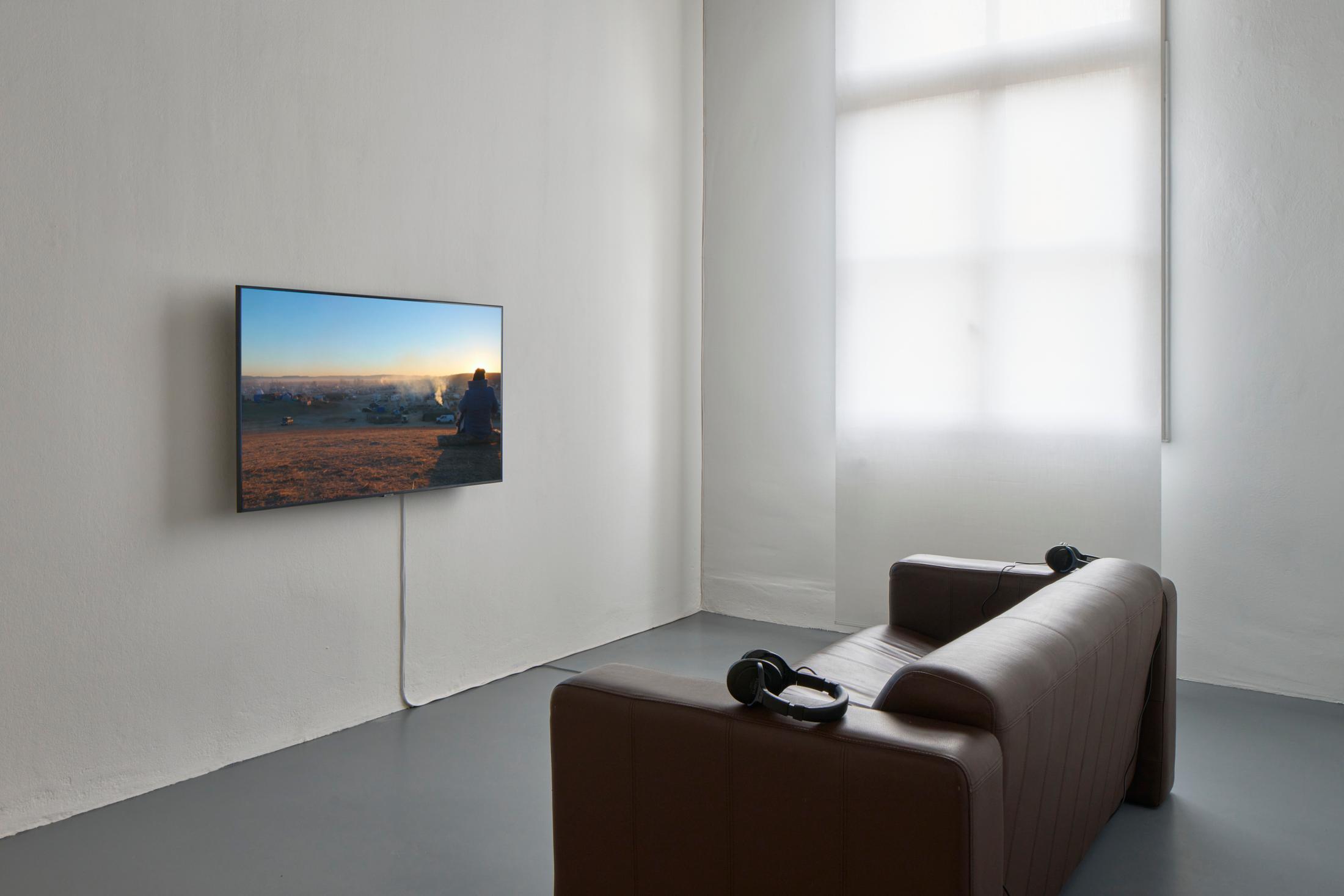 Exhibition View Solo Show Sky Hopinka «Our Ailing Senses» at Kunsthalle Friart, Fribourg, 2024 / Photo: Guillaume Python / Courtesy: The artist and Kunsthalle Friart