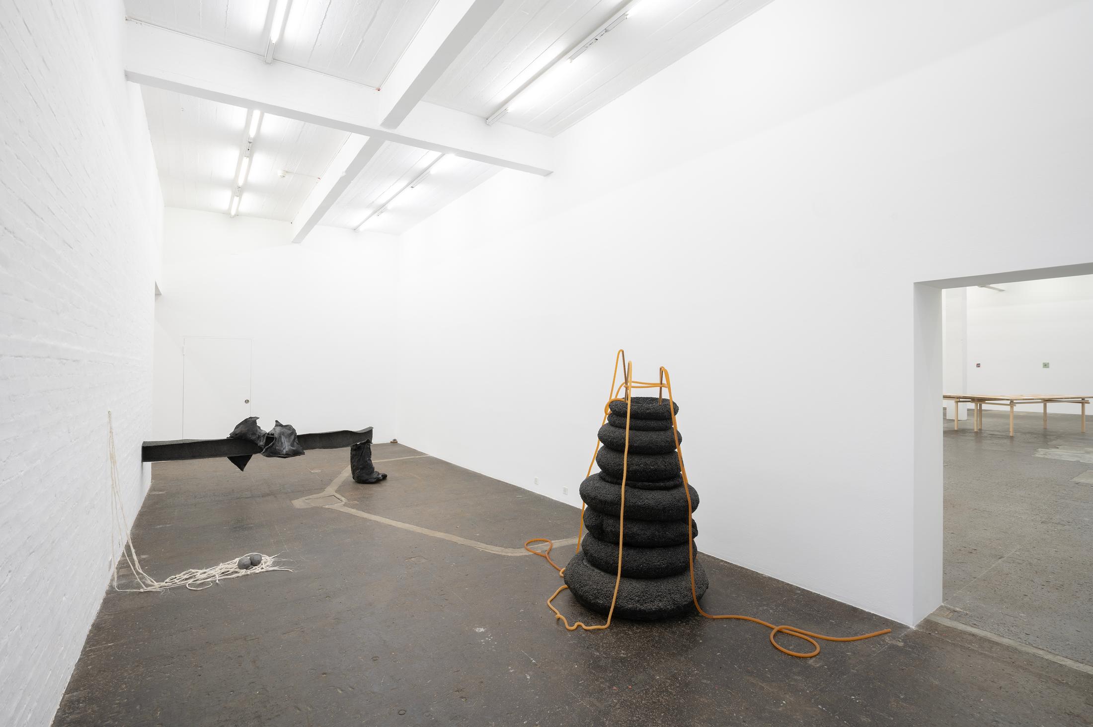 Exhibition View Double Show Sofía Salazar Rosales «Imagínate vivir en Suiza y perderte esto» at Kunst Halle Sankt Gallen, St. Gallen, 2025 / Photo: E. Sommer / Courtesy: the artist and ChertLüdde, Berlin