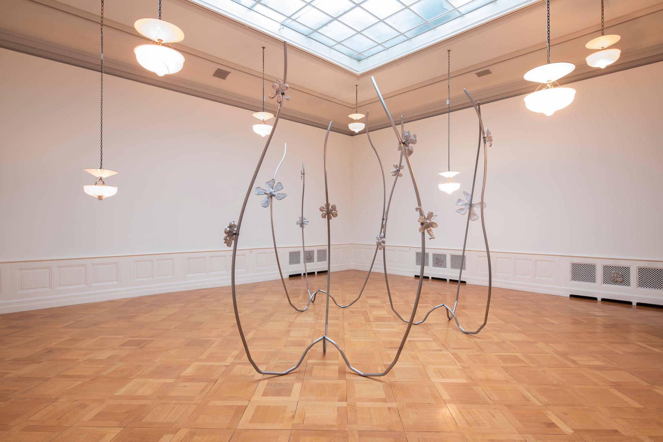 Exhibition Text Solo Show Sophie Conus «Little ways down the road» at Salle Crosnier, Palais de l'Athénée, Geneva, 2024 / Photo: Guillaume Python / Courtesy: the artist and Palais de l'Athénée