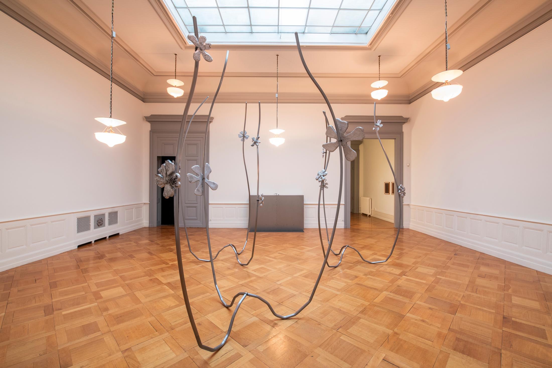 Exhibition Text Solo Show Sophie Conus «Little ways down the road» at Salle Crosnier, Palais de l'Athénée, Geneva, 2024 / Photo: Guillaume Python / Courtesy: the artist and Palais de l'Athénée