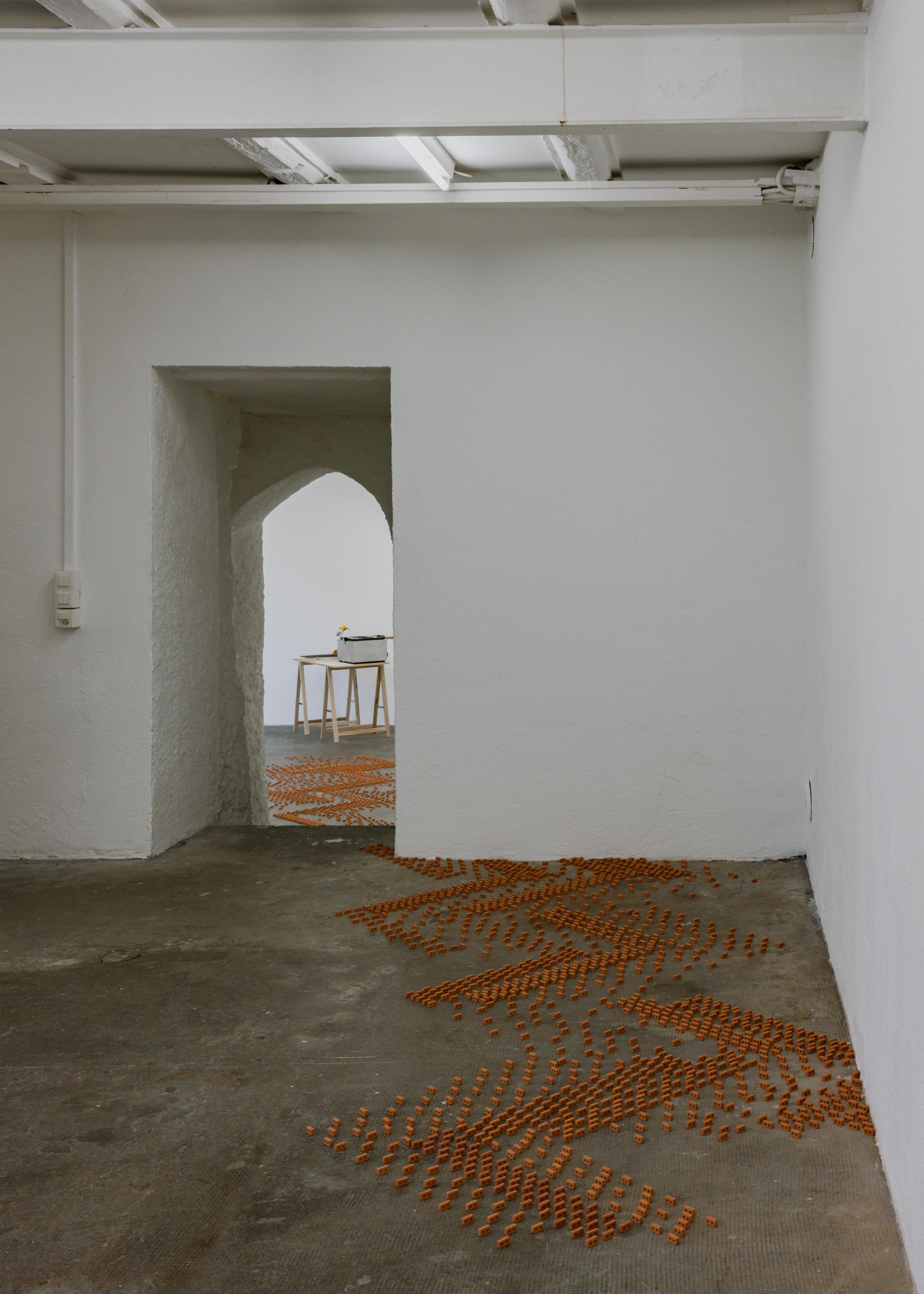 Exhibition View Duo Show Stirnimann-Stojanovic «Connecting through Collective Care and Redistribution» at WallStreet Fribourg, Fribourg, 2025 / Photo: Julie Folly / Courtesy: the artists and WallStreet