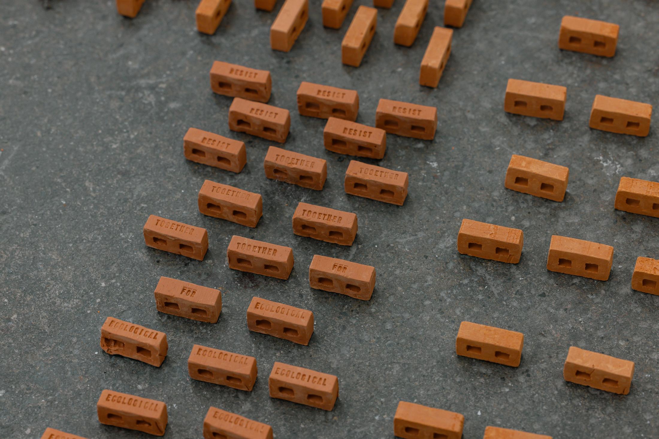 Exhibition View Duo Show Stirnimann-Stojanovic «Connecting through Collective Care and Redistribution; view on What if the walls were more flexible? – Assemblage 2 (detail), 2024» at WallStreet Fribourg, Fribourg, 2025 / Photo: Julie Folly / Courtesy: the artists and WallStreet