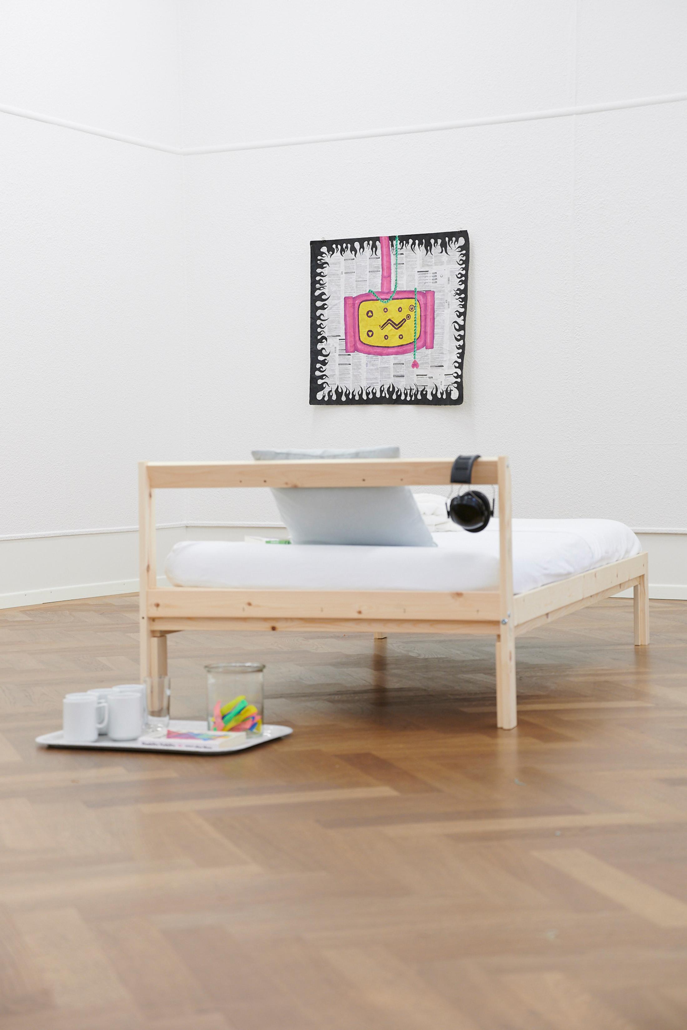 Exhibition View Group Show «Sweet Crip» at Krone Couronne, Biel, 2023 / Photo: Alizée Quinche / Courtesy: the artists and Krone Couronne