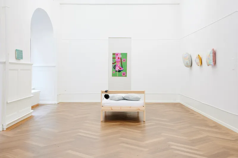 Exhibition View Group Show «Sweet Crip» at Krone Couronne, Biel, 2023 / Photo: Alizée Quinche / Courtesy: the artists and Krone Couronne