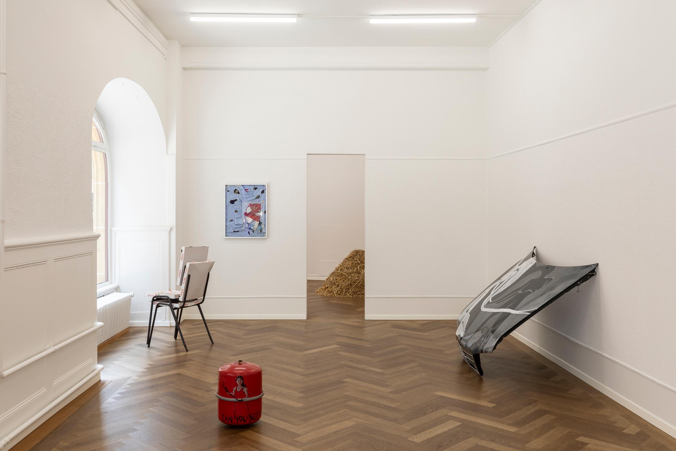 Exhibition View Group Show «THE GLEANERS» at Krone Couronne, Biel, 2023 / Photo: Michal Florence Schorro / Courtesy: the artists and Krone Couronne