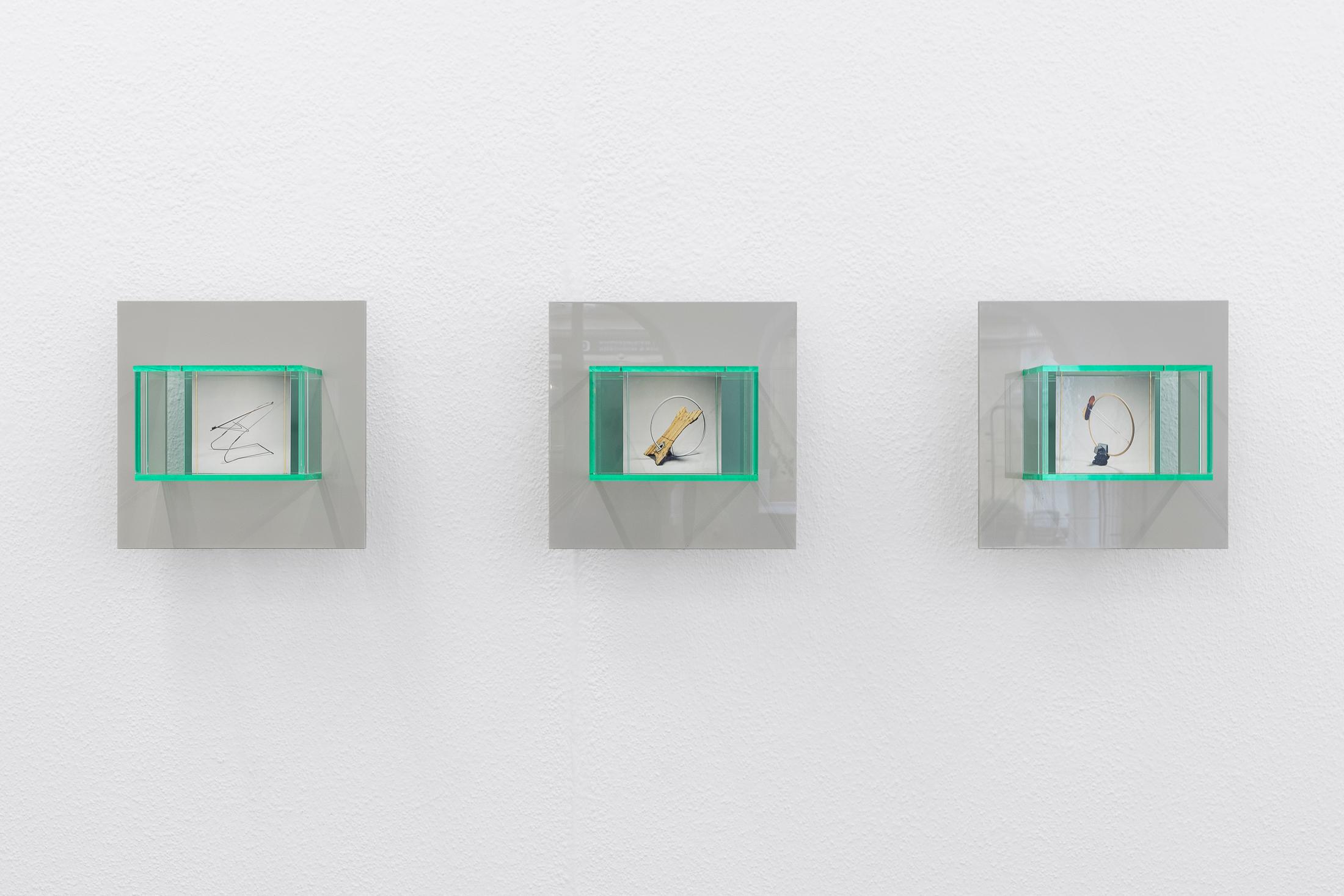 Exhibition View Group Show «THE GLEANERS; view on Hannah Külling, Beziehungssystem I-IV, 1993» at Krone Couronne, Biel, 2023 / Photo: Michal Florence Schorro / Courtesy: the artist and Krone Couronne