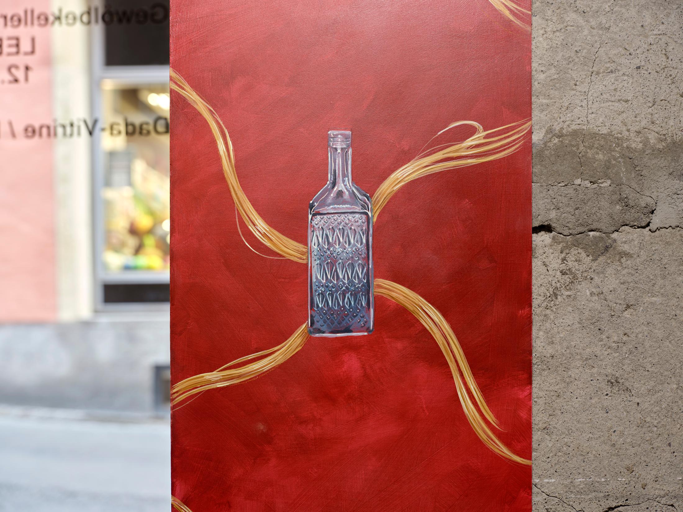 Exhibition View Group Show «The Red Herring; view on Stéphane Nabil Petitmermet, Grapevine (detail), 2024» at Cabaret Voltaire Artists’ Bar, Zurich, 2025 / Photo: Philipp Hänger / Courtesy: the artists and Cabaret Voltaire