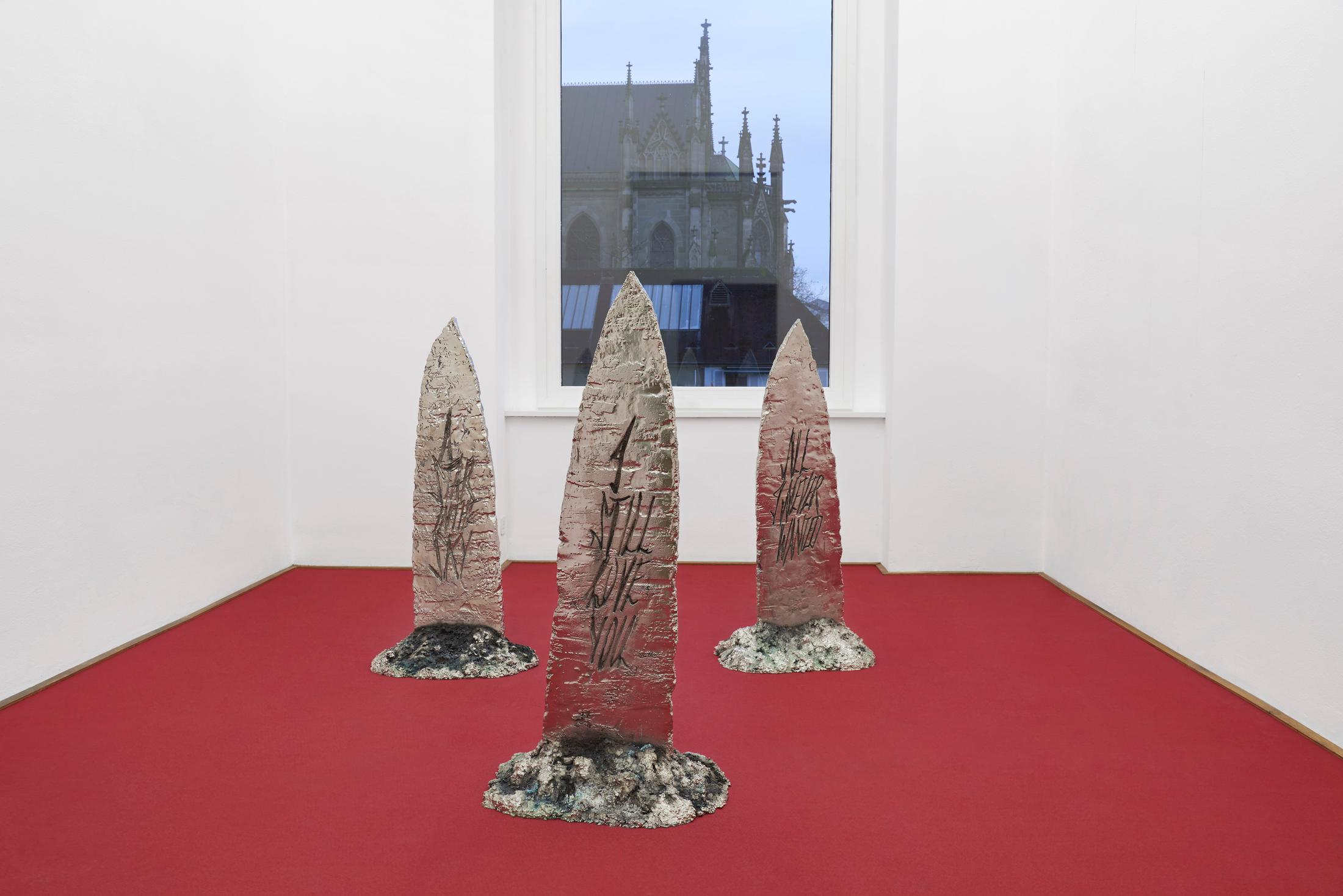 Exhibition View Solo Show Tobias Spichtig «Everything No One Ever Wanted» at Kunsthalle Basel, Basel, 2024 / Photo: Philipp Hänger / Courtesy: The artist and Kunsthalle Basel