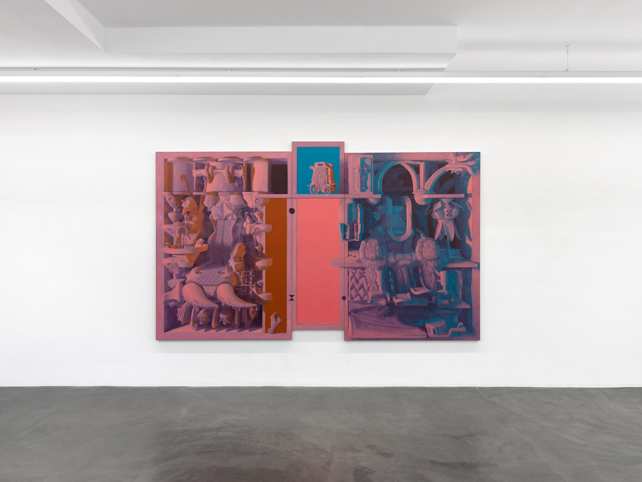 Exhibition View Tom Waring Solo Show «A Robot Never Made Me Laugh» at Galerie Maria Bernheim, Zurich, 2023 / Photo: Annik Wetter / Courtesy: the artist and Galerie Maria Bernheim