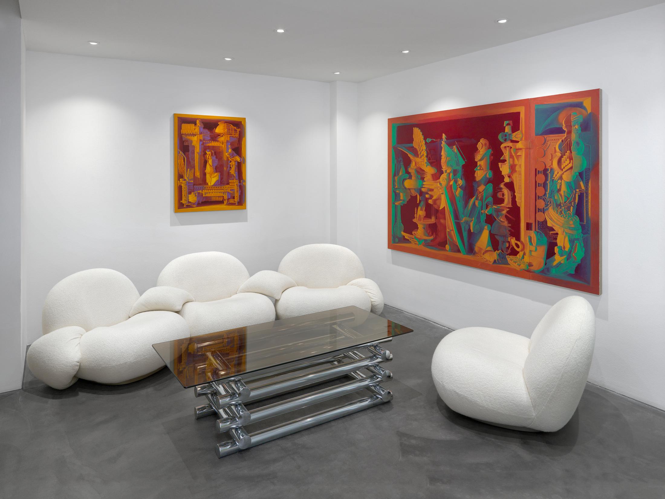 Exhibition View Tom Waring Solo Show «A Robot Never Made Me Laugh» at Galerie Maria Bernheim, Zurich, 2023 / Photo: Annik Wetter / Courtesy: the artist and Galerie Maria Bernheim