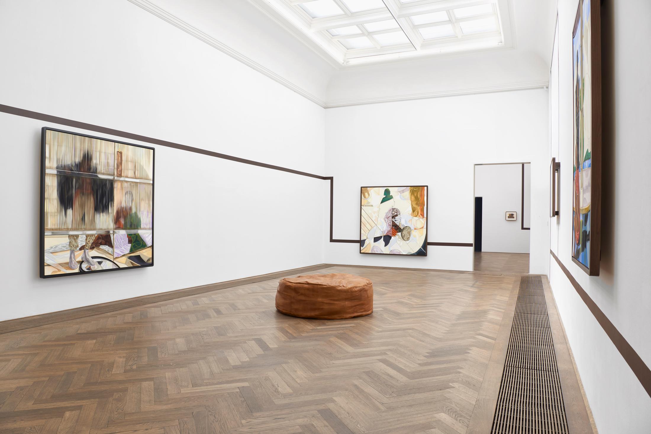 Exhibition View Solo Show Toyin Ojih Odutola «Ilé Oriaku» at Kunsthalle Basel, Basel, 2024 / Photo: Philipp Hänger / Courtesy: The artist and Kunsthalle Basel