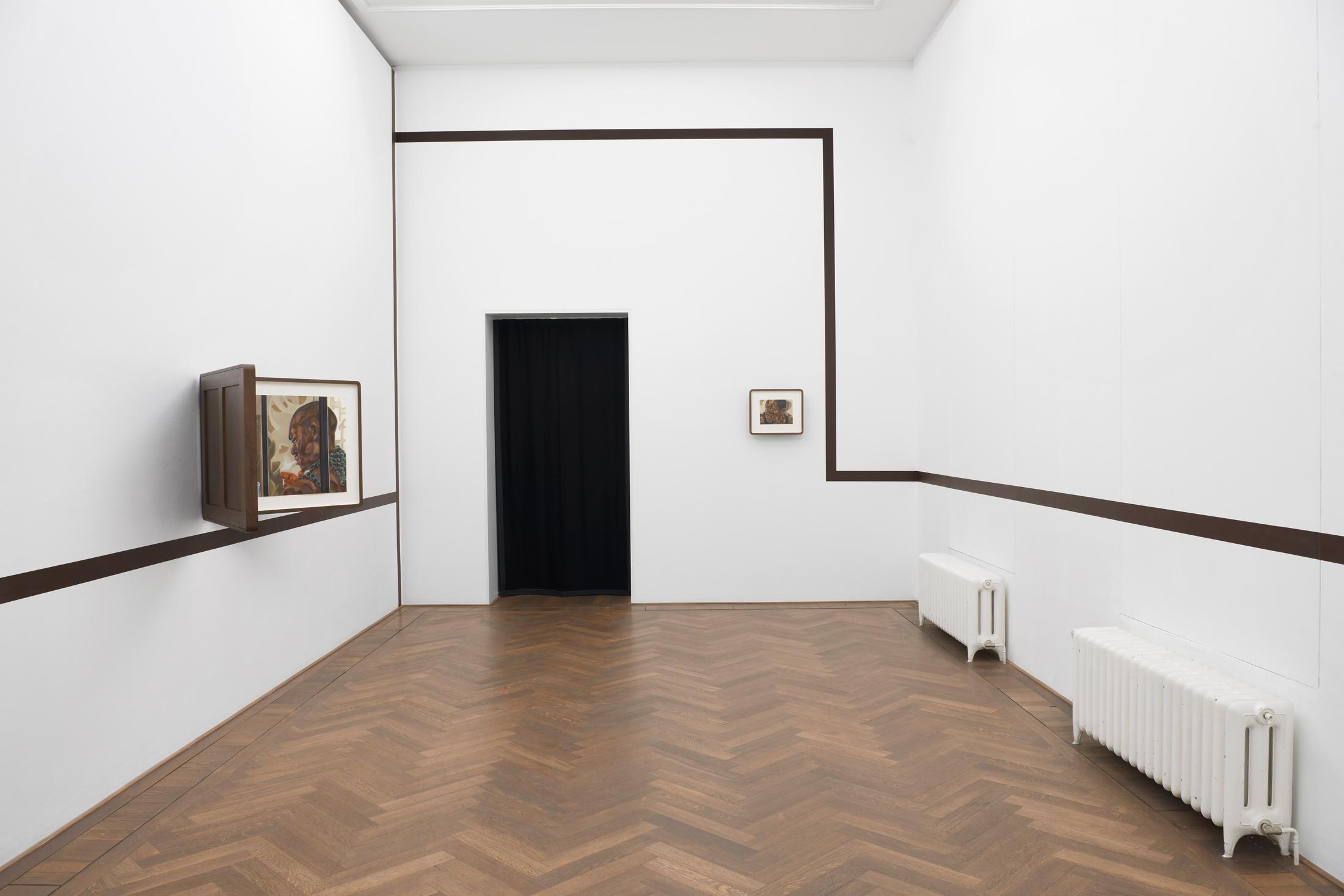 Exhibition View Solo Show Toyin Ojih Odutola «Ilé Oriaku» at Kunsthalle Basel, Basel, 2024 / Photo: Philipp Hänger / Courtesy: The artist and Kunsthalle Basel