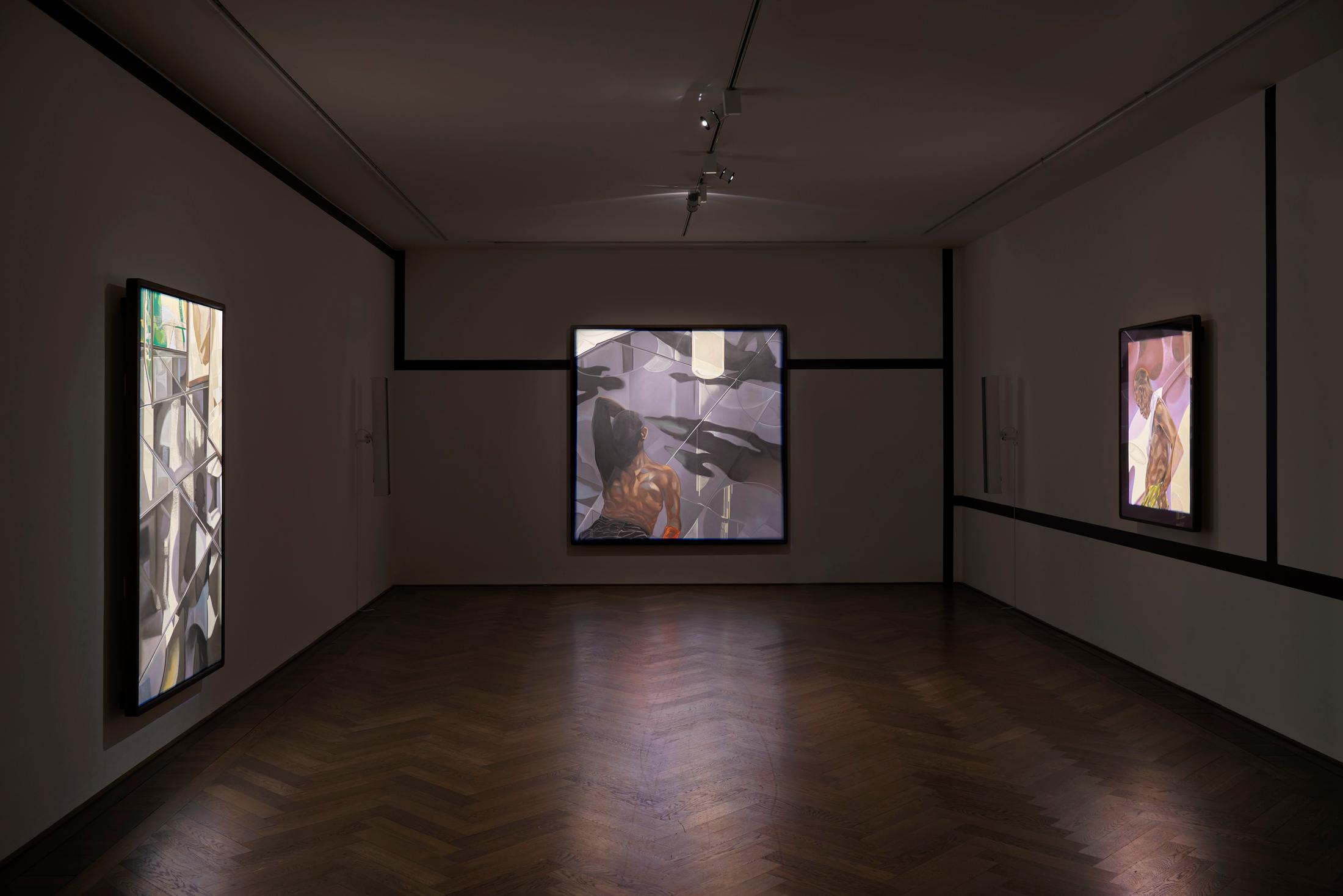 Exhibition View Solo Show Toyin Ojih Odutola «Ilé Oriaku» at Kunsthalle Basel, Basel, 2024 / Photo: Philipp Hänger / Courtesy: The artist and Kunsthalle Basel