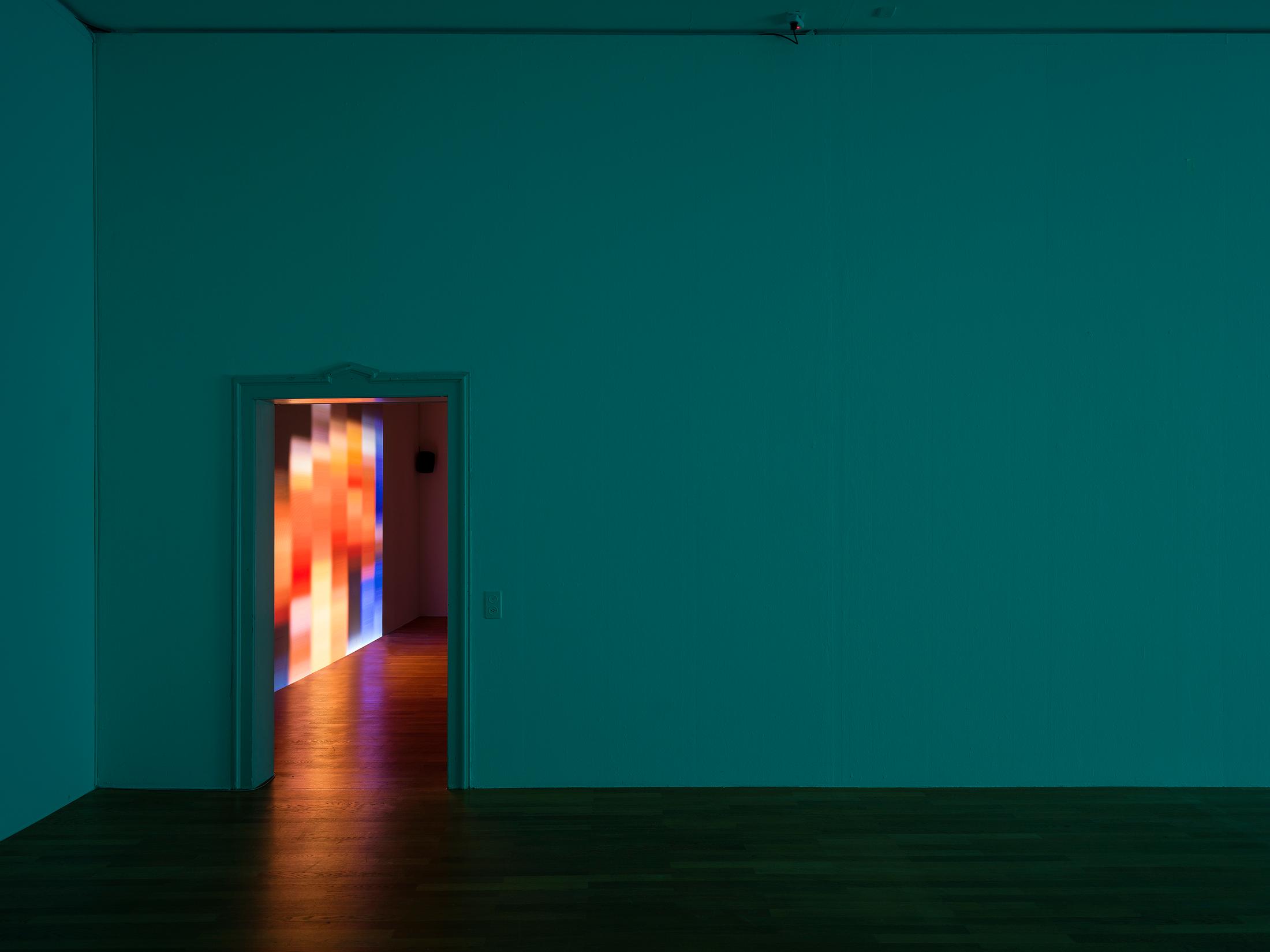 Exhibition View Solo Show Valentina Triet «Of manners, of trips; view on Provider in Spring Haute Couture 2007, 16:9, 14:08» at Kunsthalle Winterthur, Winterthur, 2024-2025 / Photo: Cedric Mussano / Courtesy: the artist and Kunsthalle Winterthur